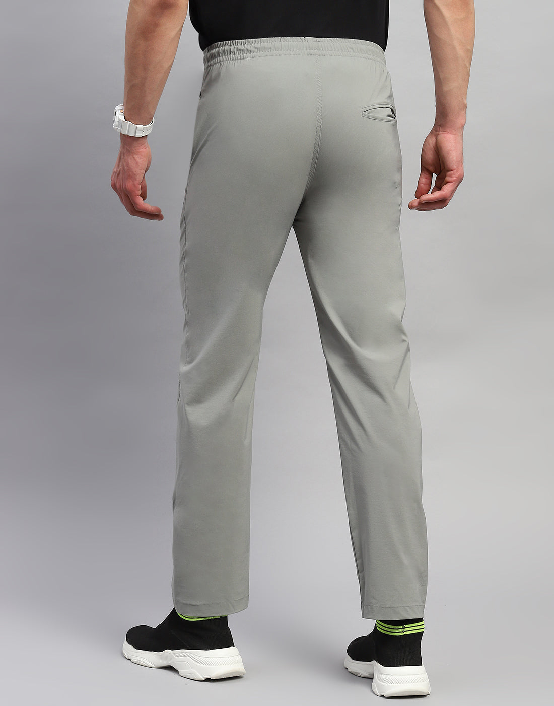 Rock.it Men Grey Solid Regular Fit Lower