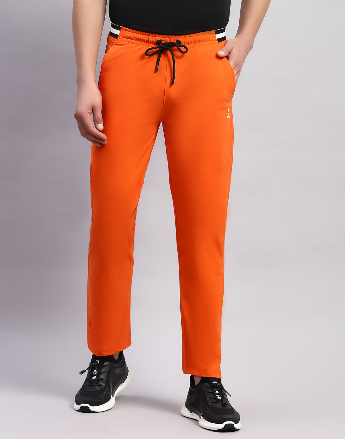 Rock.it Men Orange Printed Smart Fit Lower