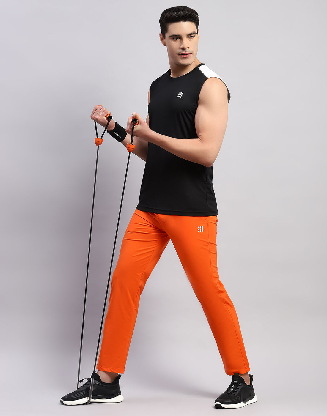 Rock.it Men Orange Printed Smart Fit Lower