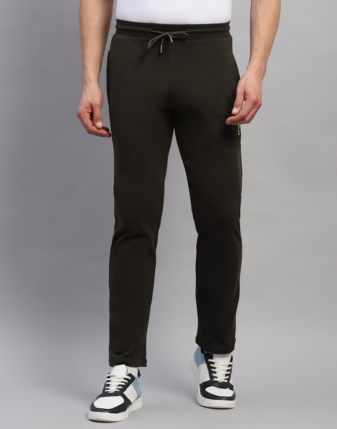 Rock.it Men Olive Solid Regular Fit Lower