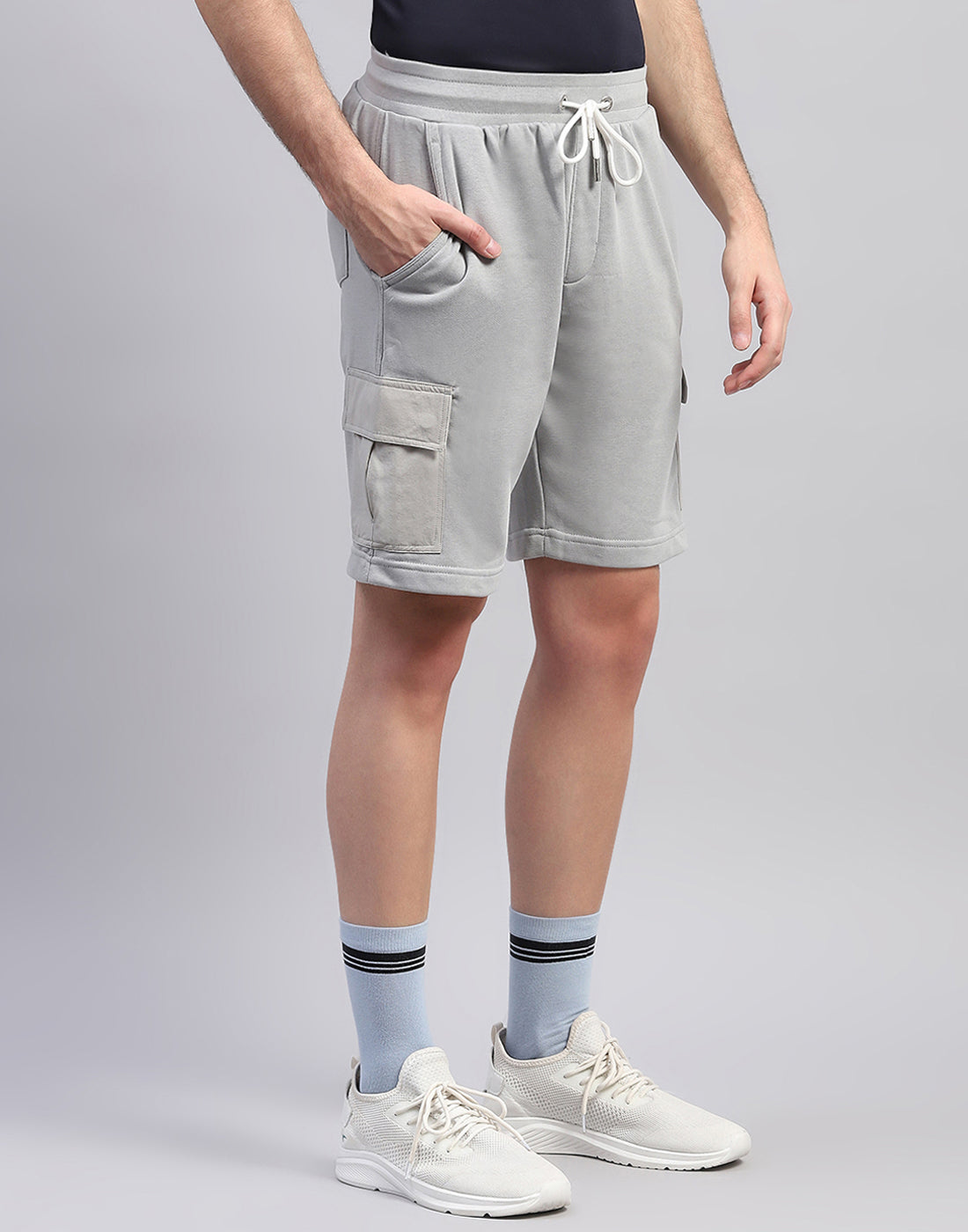 Rock.it Men Grey Solid Regular Fit Short