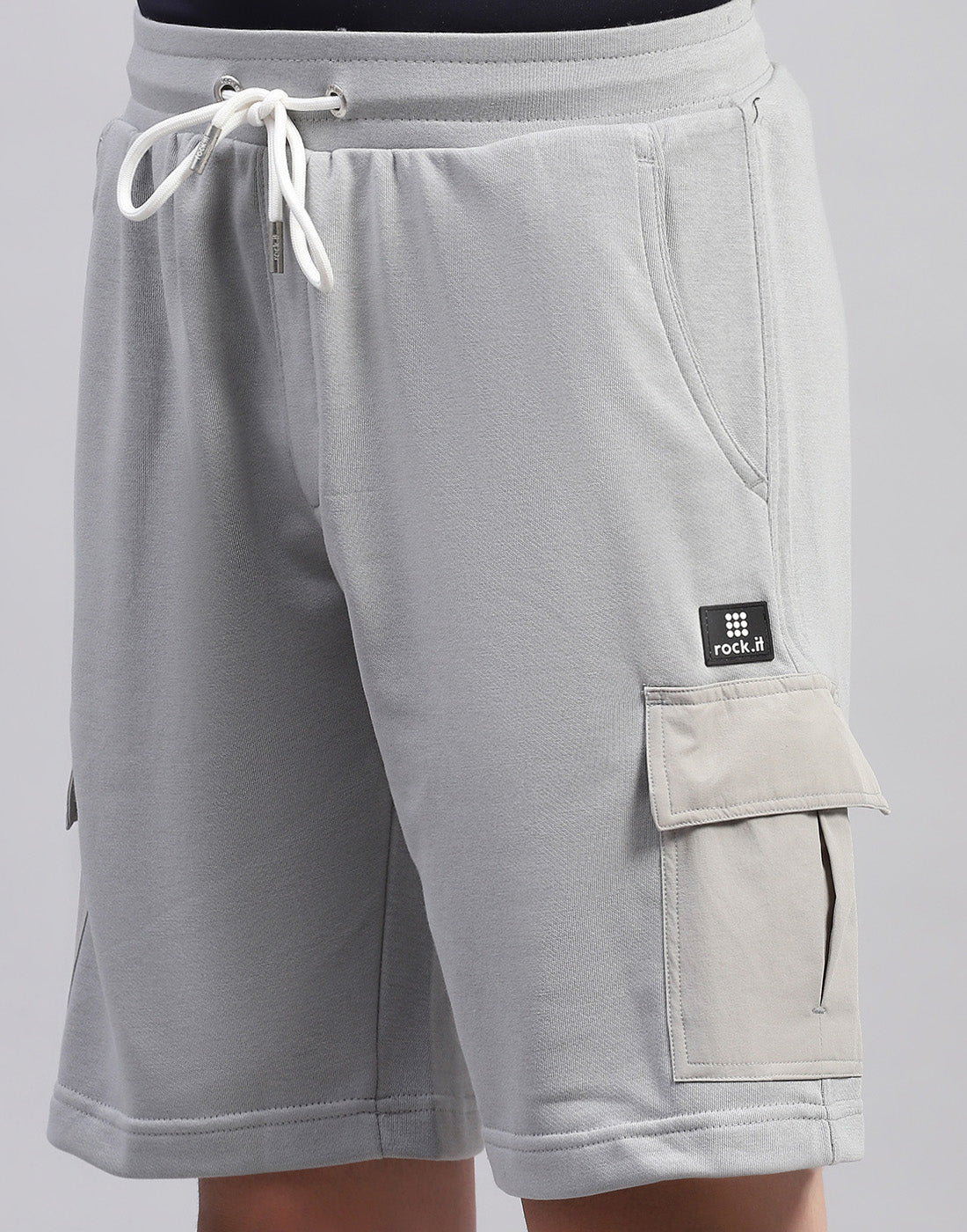 Rock.it Men Grey Solid Regular Fit Short