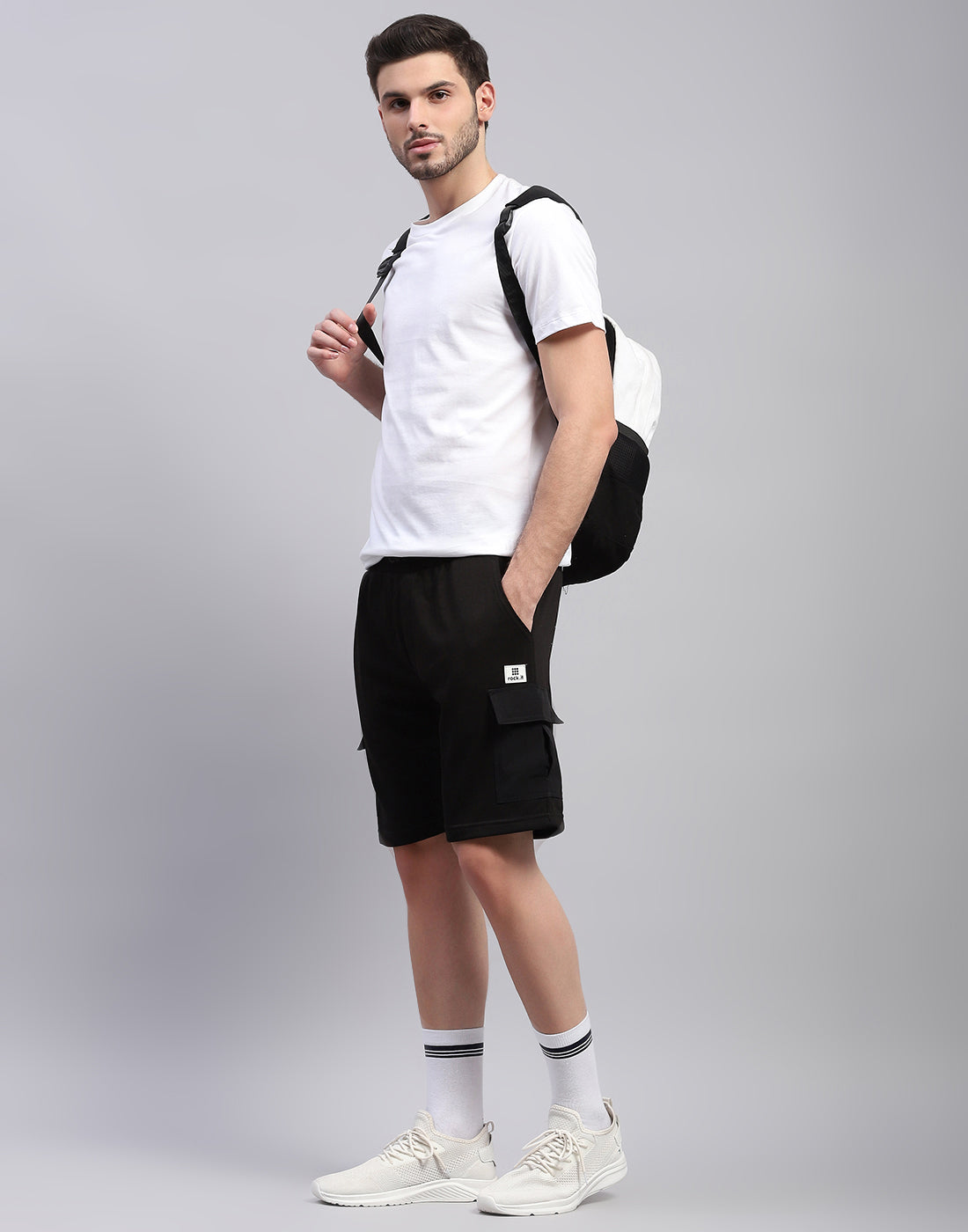 Rock.it Men Black Solid Regular Fit Short