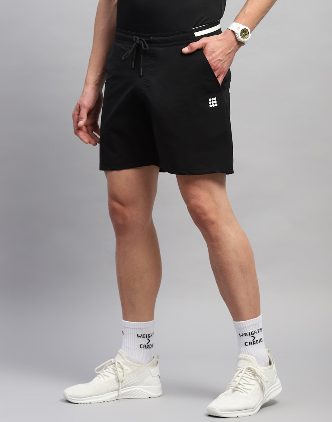 Rock.it Men Black Solid Regular Fit Short