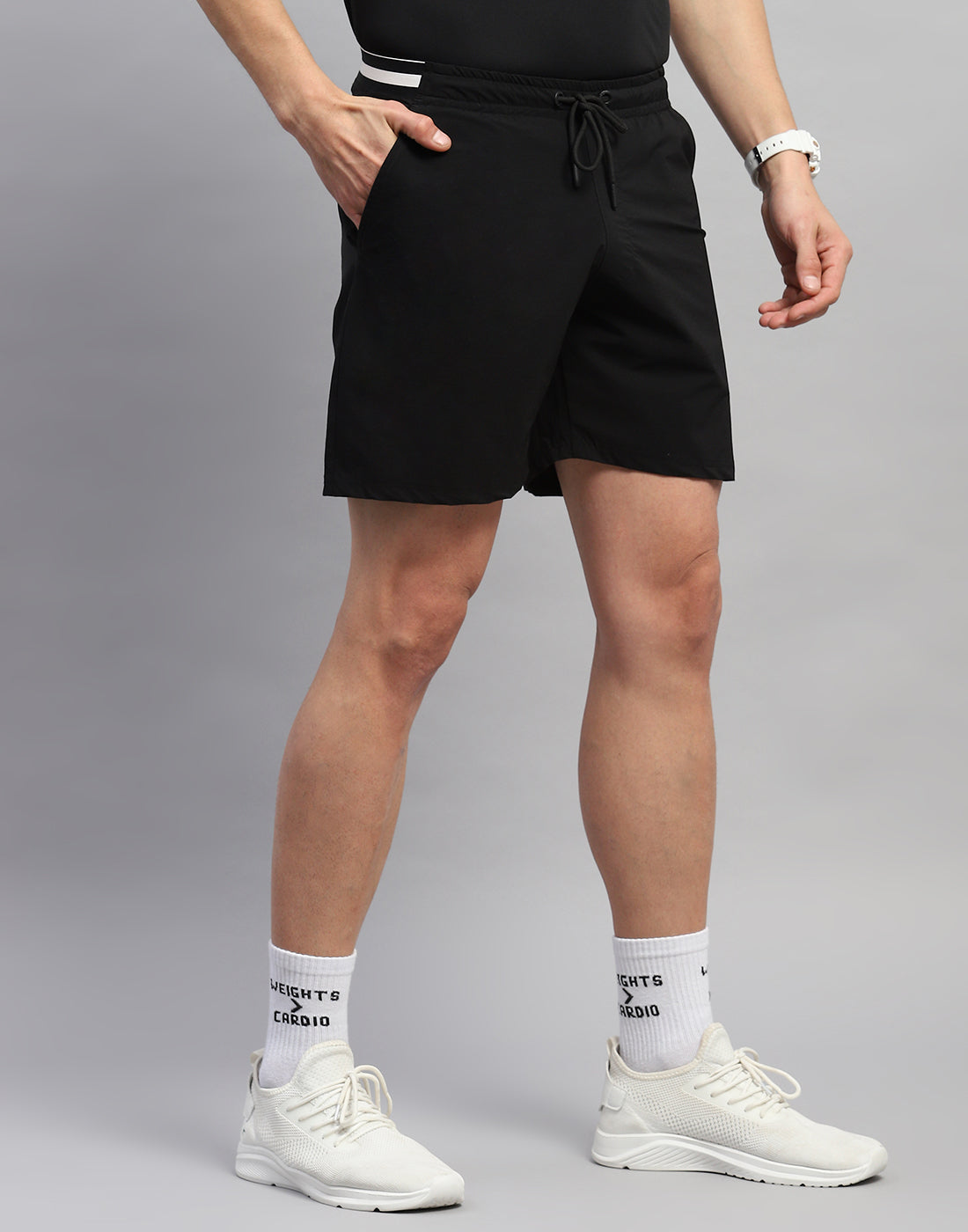 Rock.it Men Black Solid Regular Fit Short