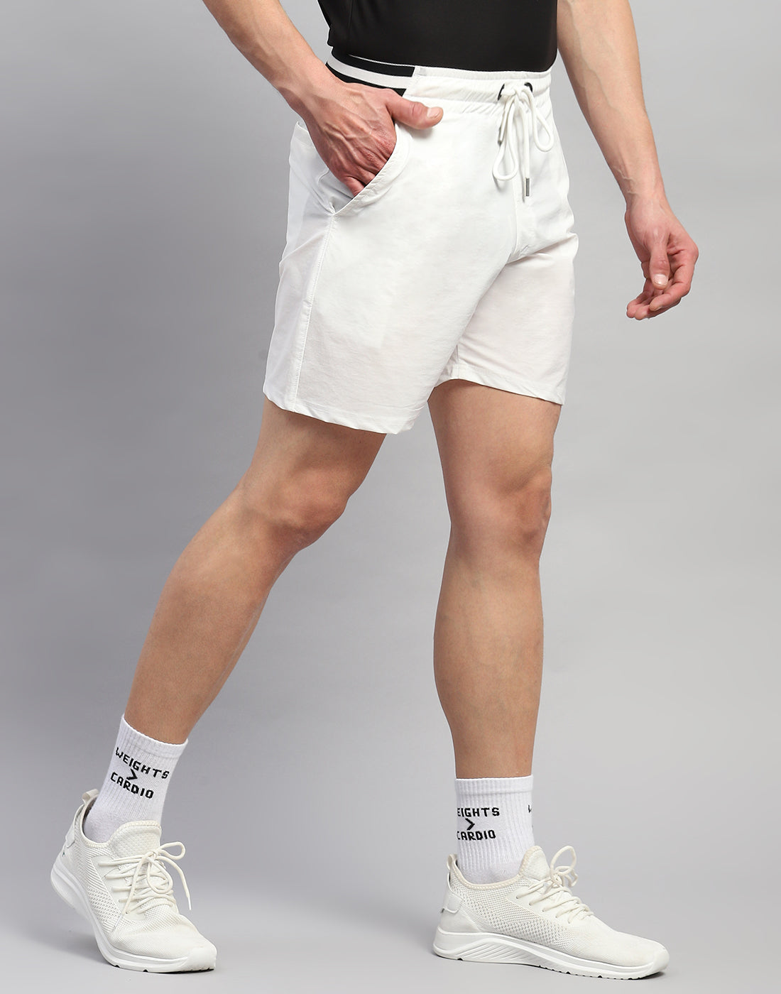 Rock.it Men White Solid Regular Fit Short