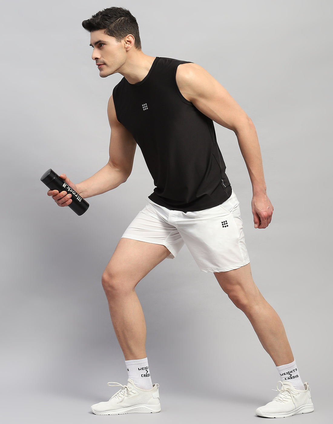 Rock.it Men White Solid Regular Fit Short