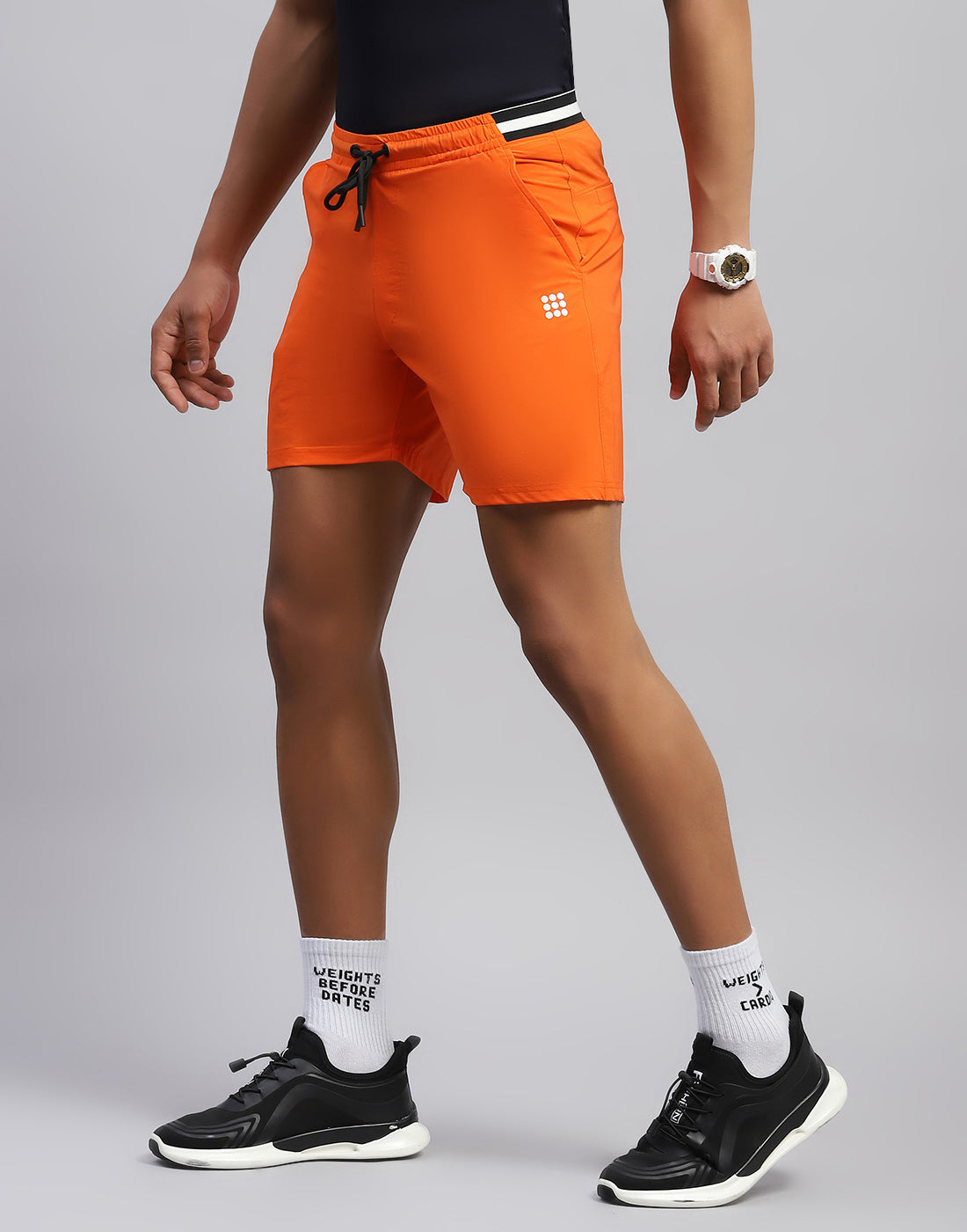 Rock.it Men Orange Solid Smart Fit Short