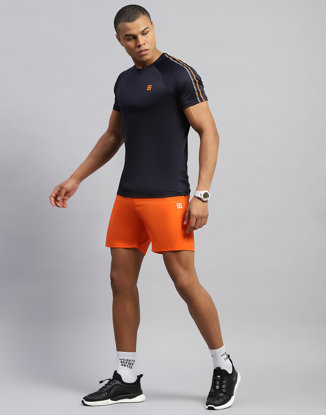 Rock.it Men Orange Solid Smart Fit Short