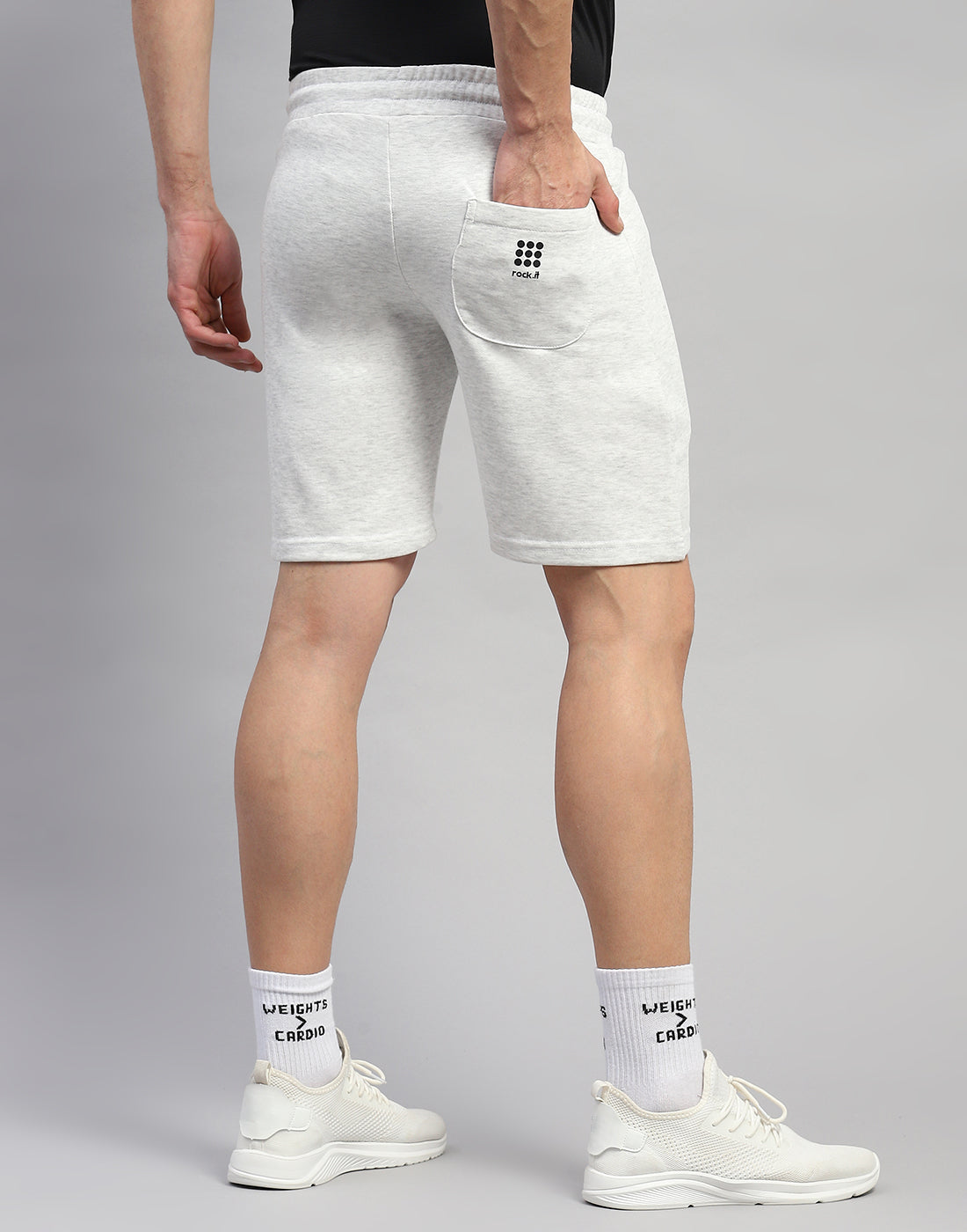 Rock.it Men Grey Solid Regular Fit Short