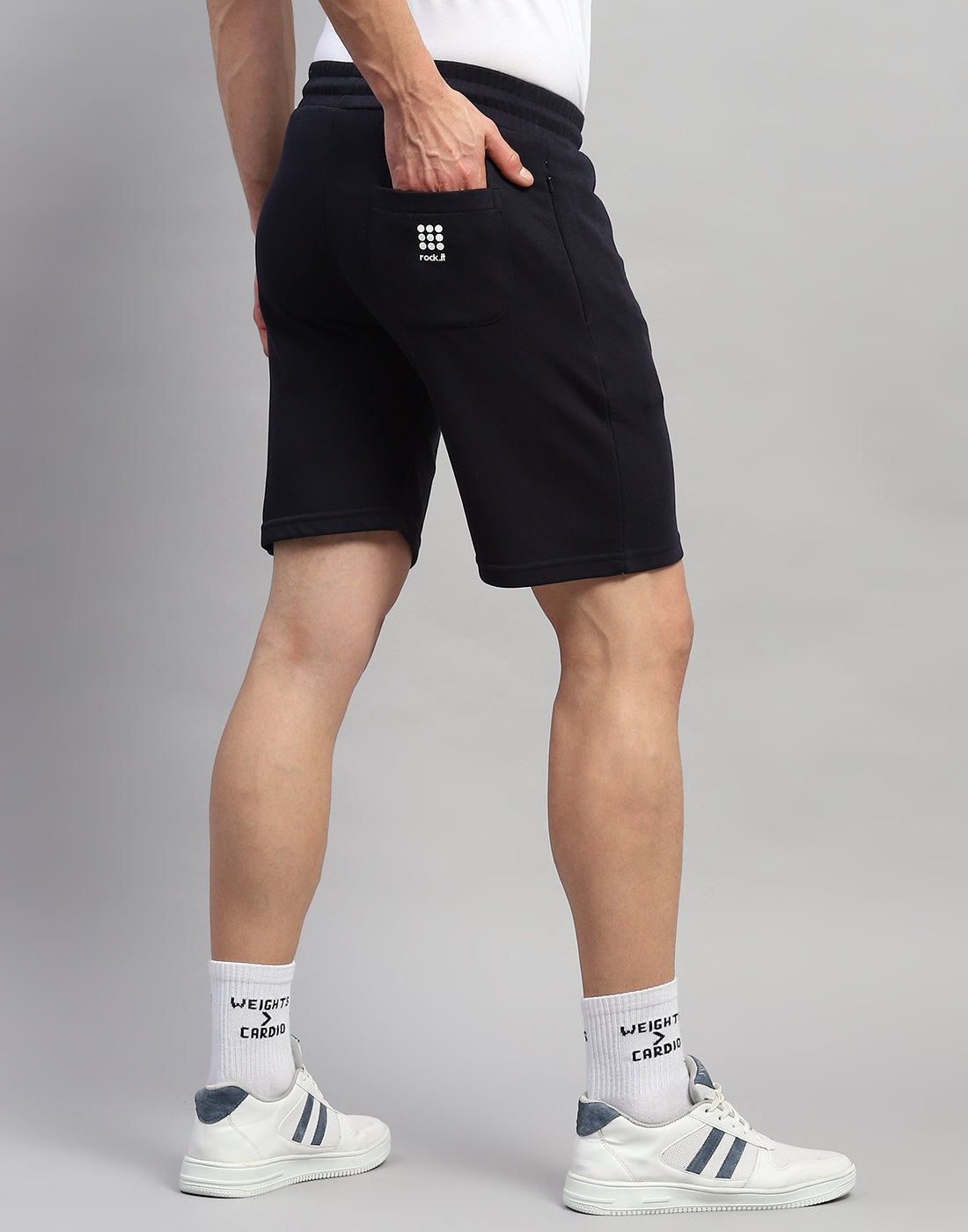 Rock.it Men Navy Blue Solid Regular Fit Short