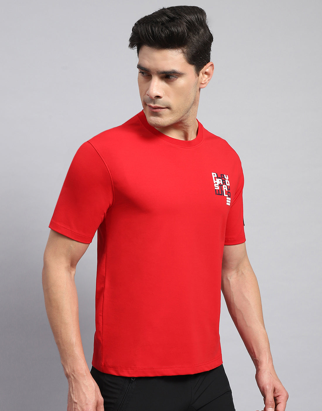 Rock.it Men Red Printed Round Neck Half Sleeve T-Shirt