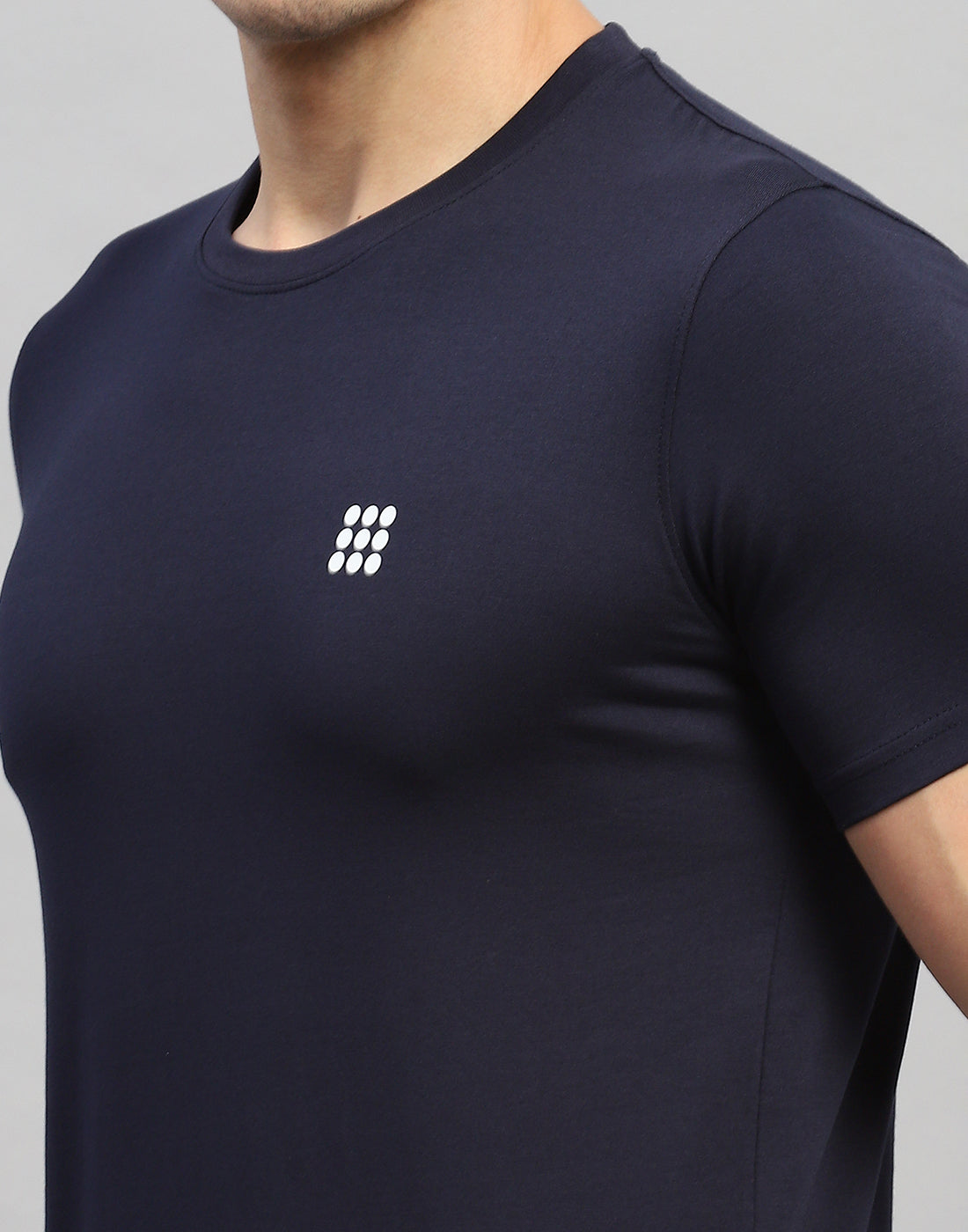 Rock.it Men Navy Blue Solid Round Neck Half Sleeve T-Shirt