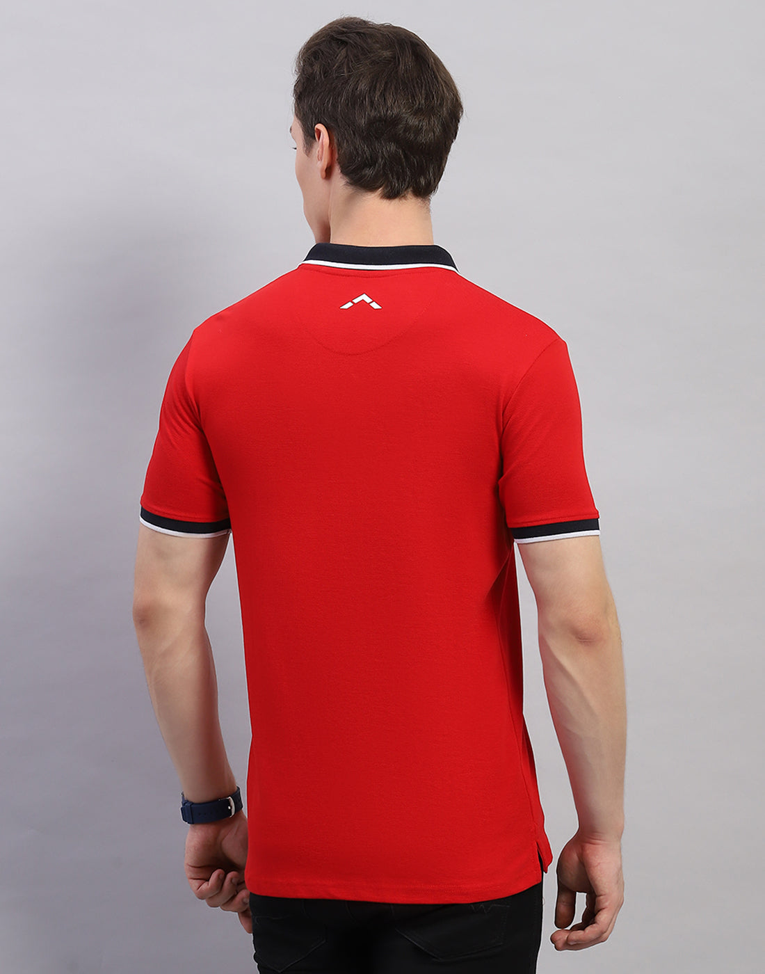 Rock.it Men Red Solid Polo Collar Half Sleeve T-Shirt