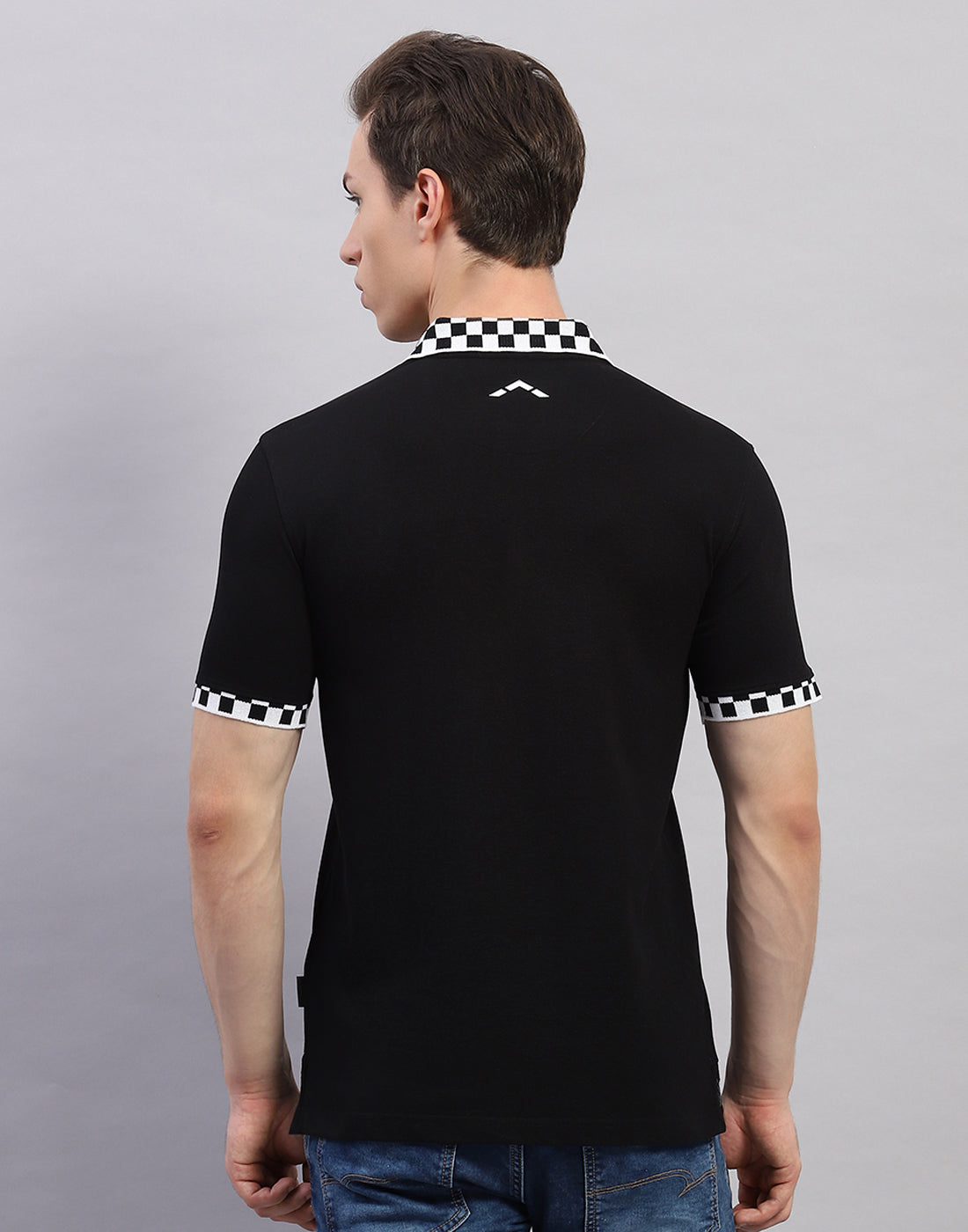 Rock.it Men Black Solid Polo Collar Half Sleeve T-Shirt