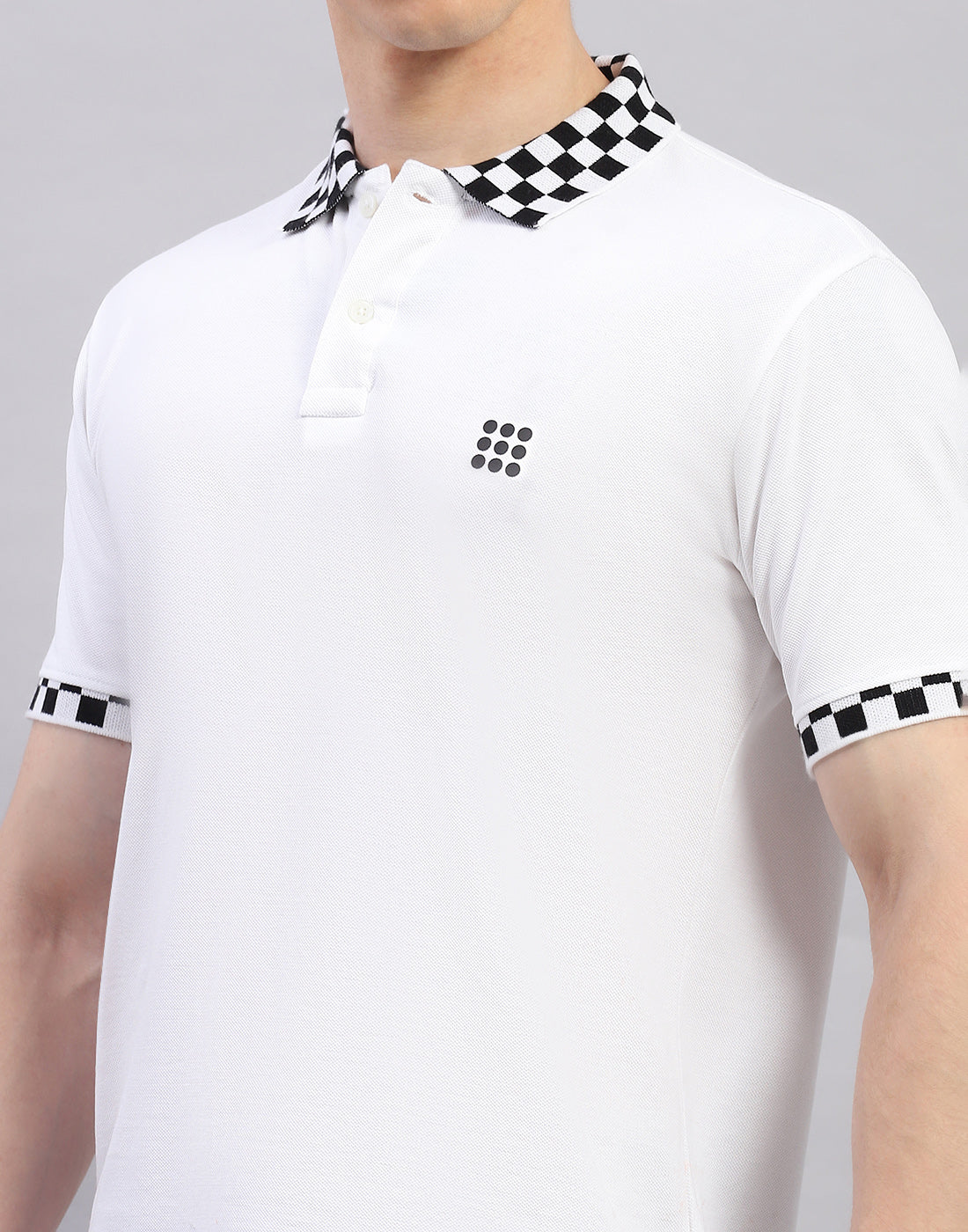 Rock.it Men White Solid Polo Collar Half Sleeve T-Shirt