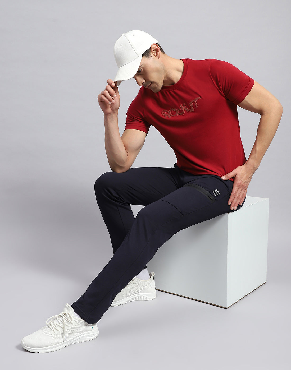 Rock.it Men Navy Blue Solid Smart Fit Jogger