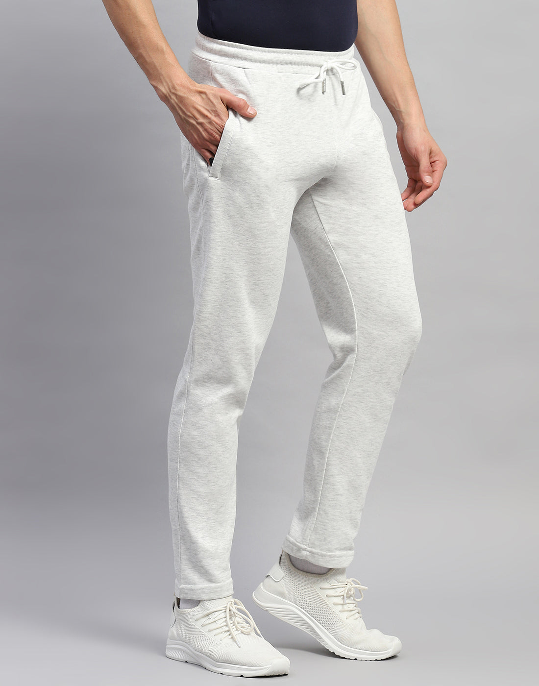 Rock.it Men Grey Solid Regular Fit Lower