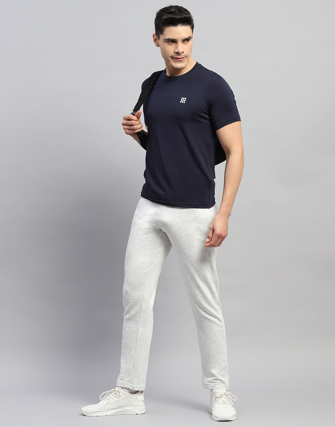 Rock.it Men Grey Solid Regular Fit Lower