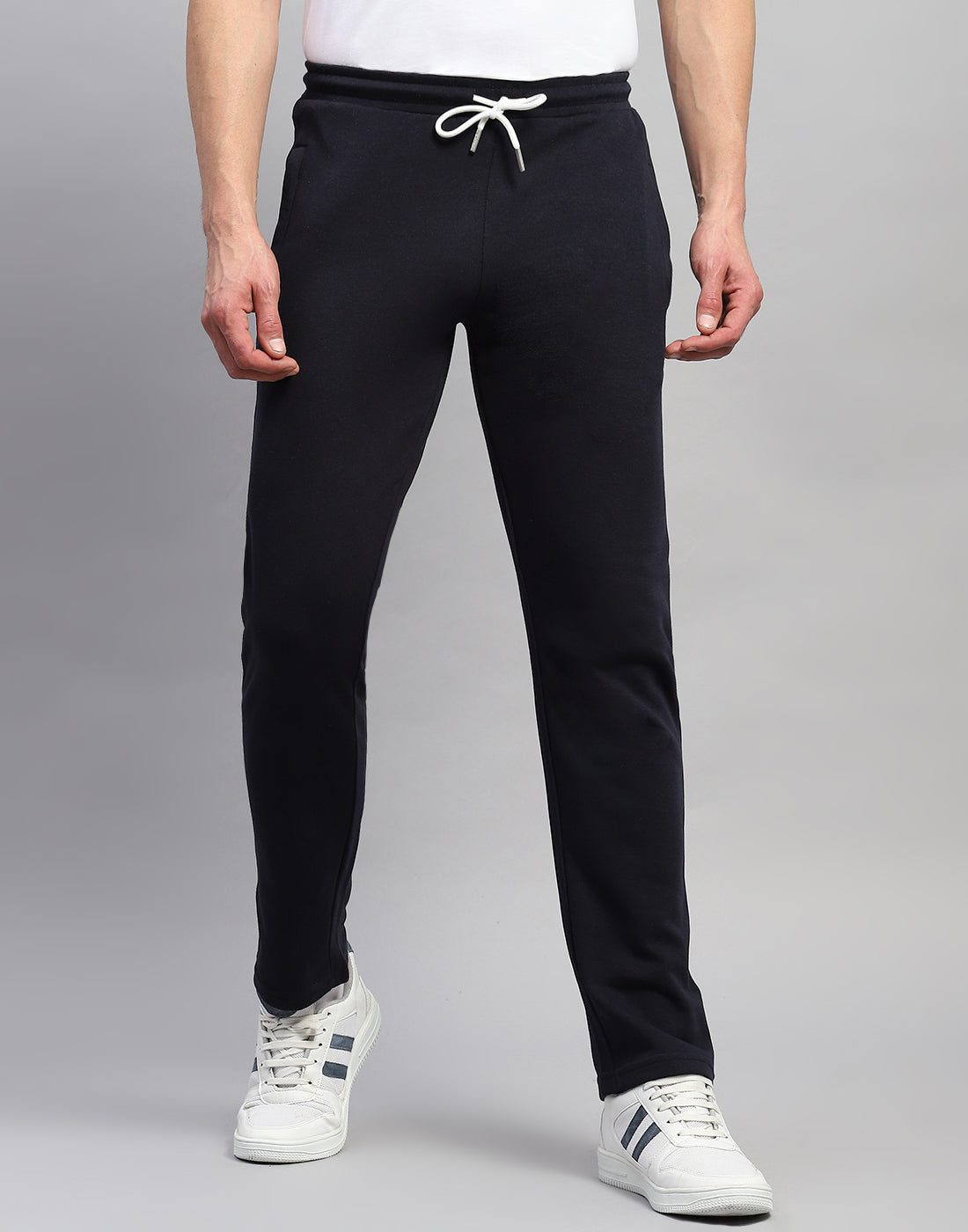 Rock.it Men Navy Blue Solid Regular Fit Lower
