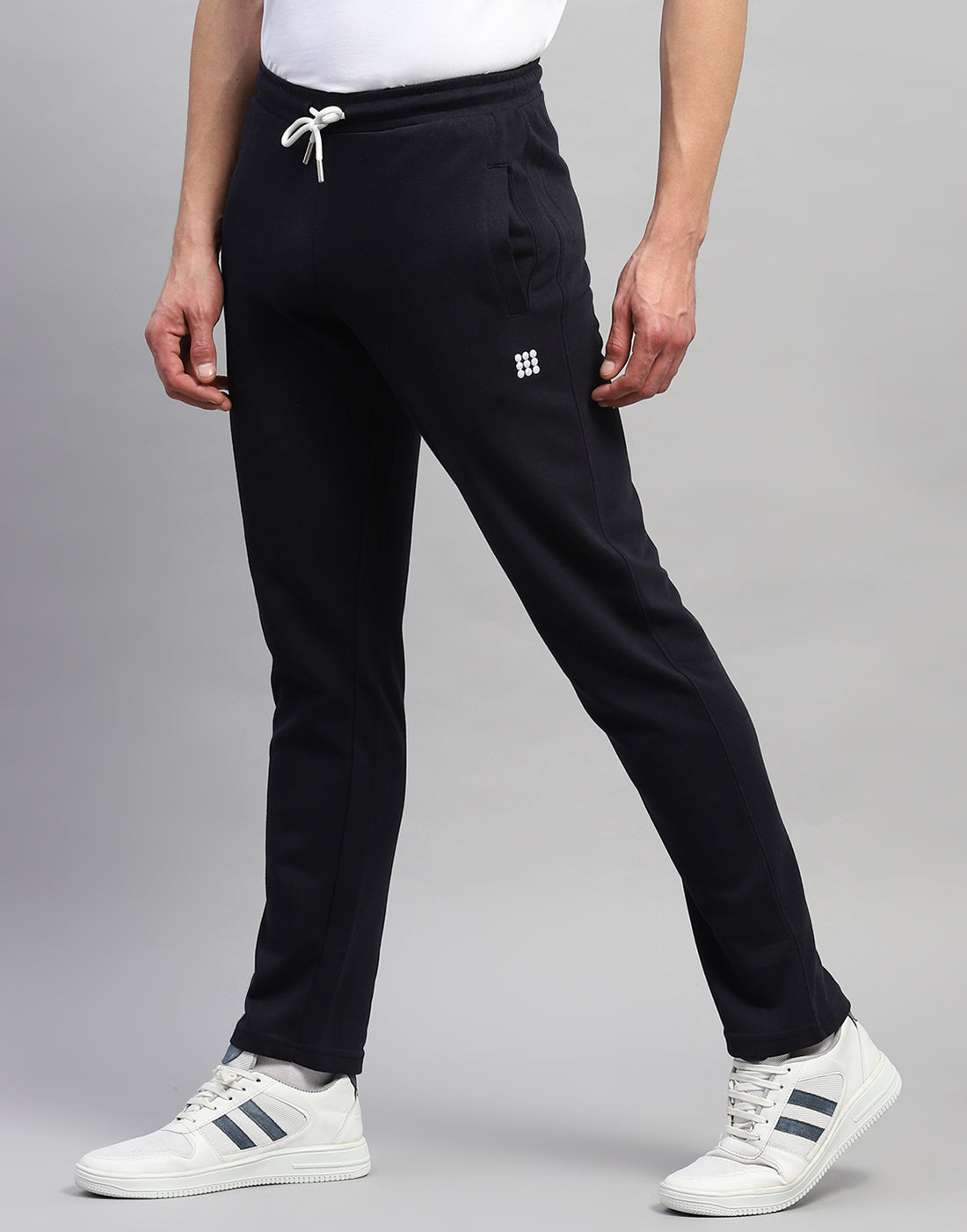 Rock.it Men Navy Blue Solid Regular Fit Lower