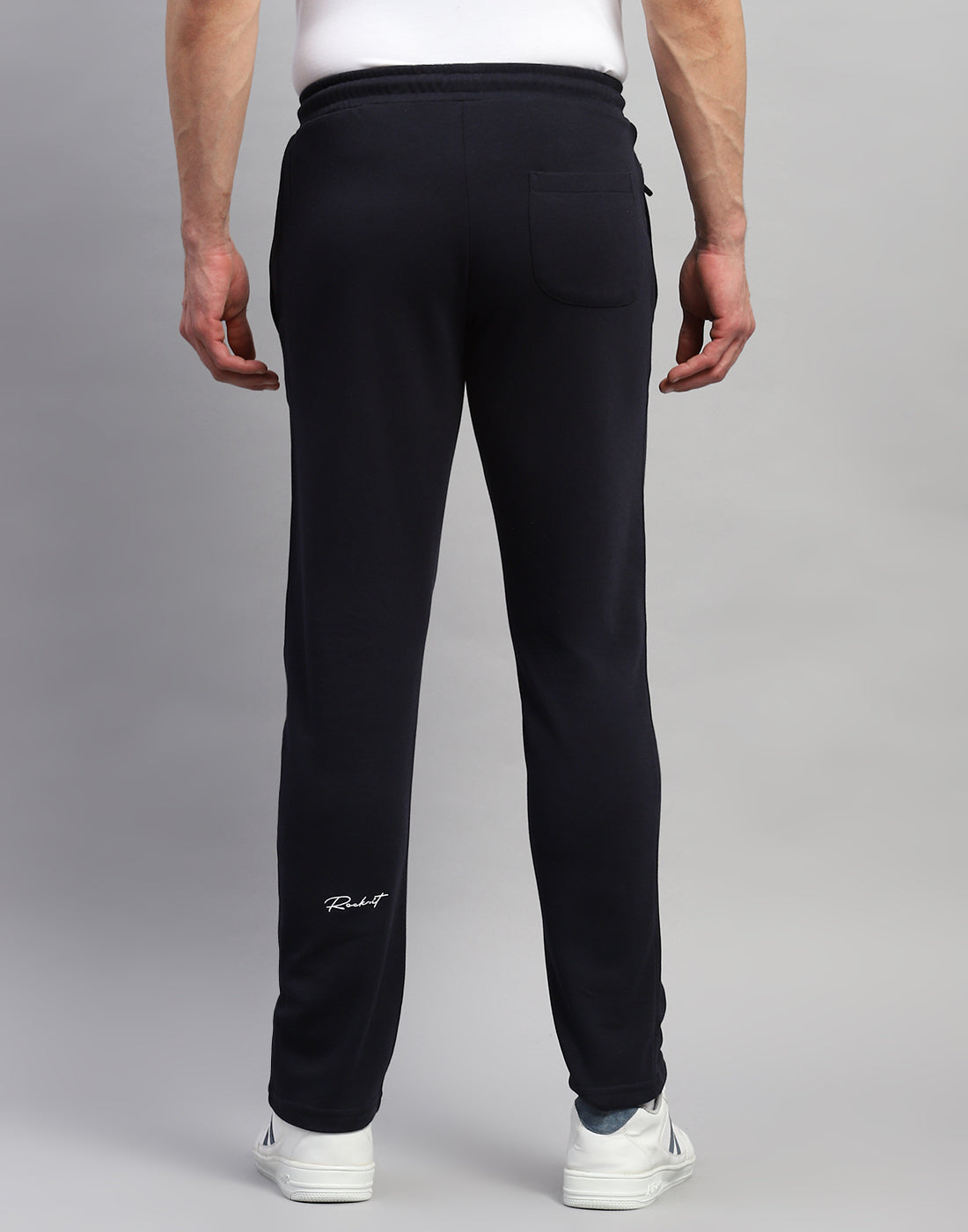 Rock.it Men Navy Blue Solid Regular Fit Lower