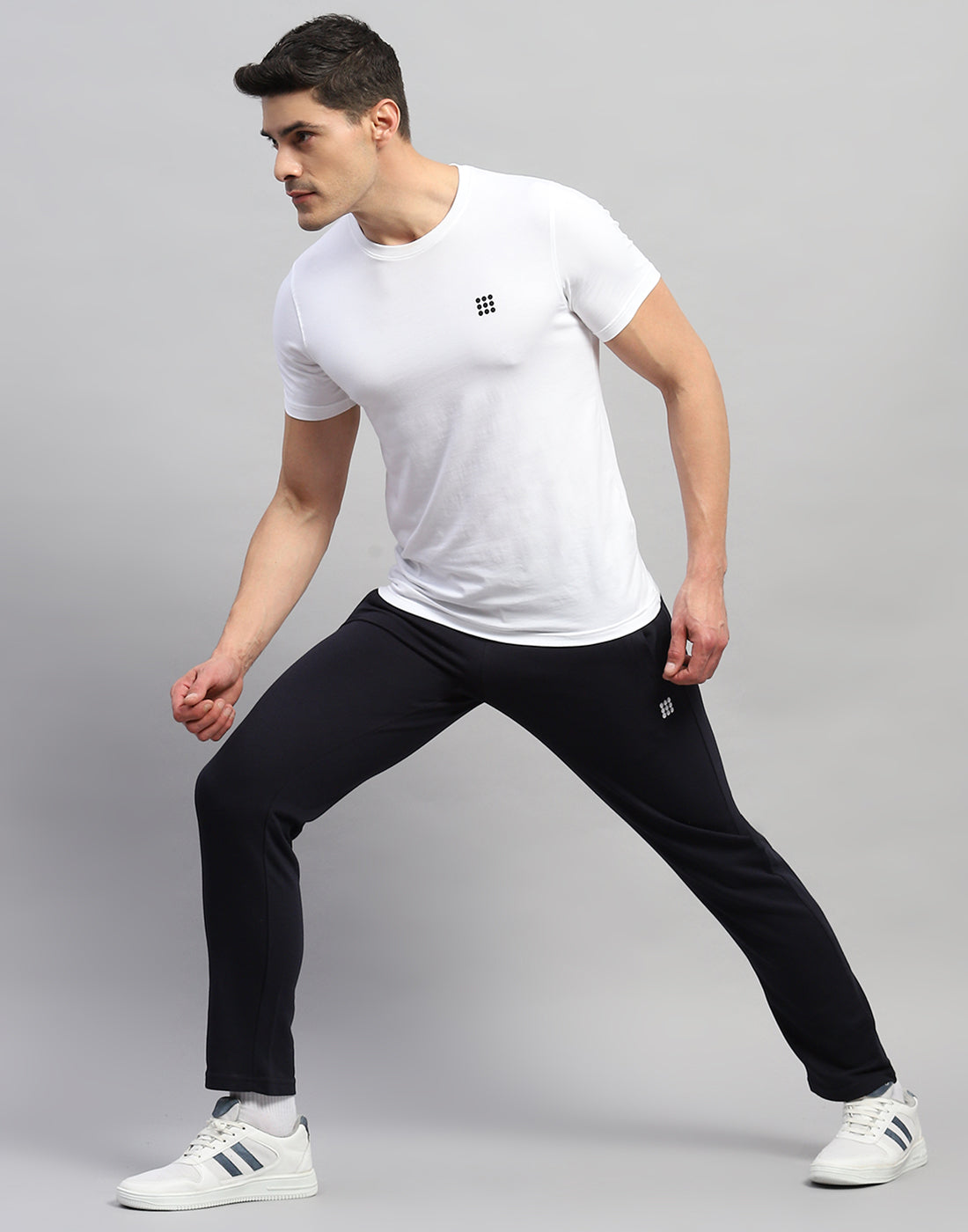 Rock.it Men Navy Blue Solid Regular Fit Lower