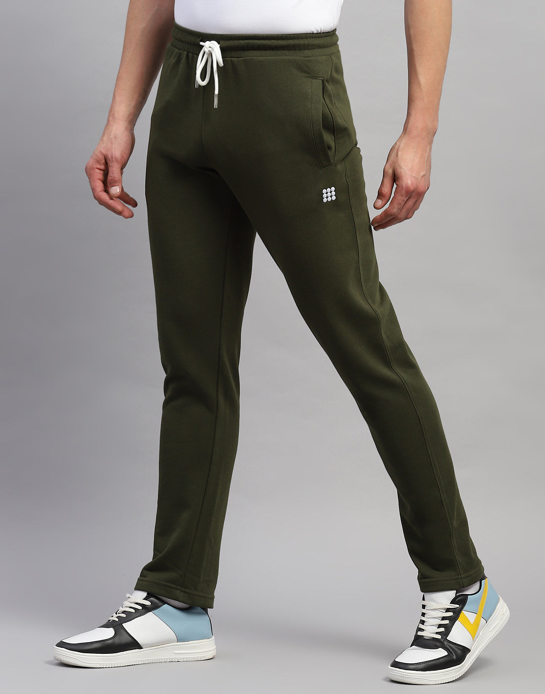 Rock.it Men Olive Solid Regular Fit Lower