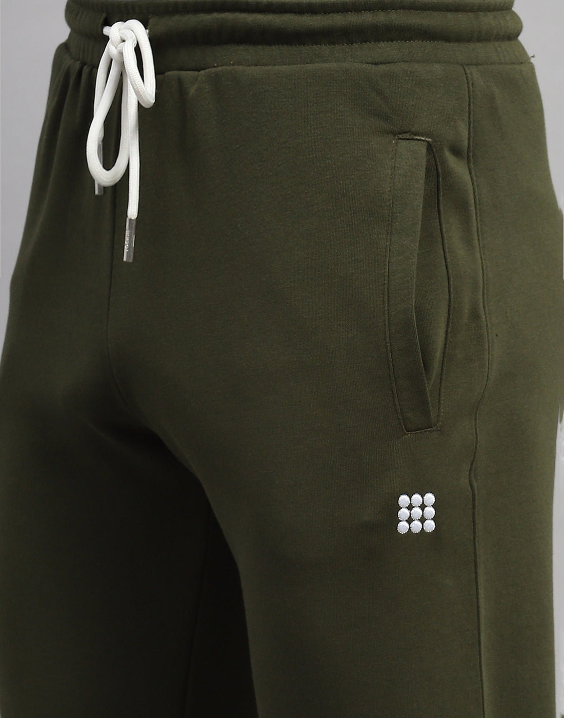 Rock.it Men Olive Solid Regular Fit Lower