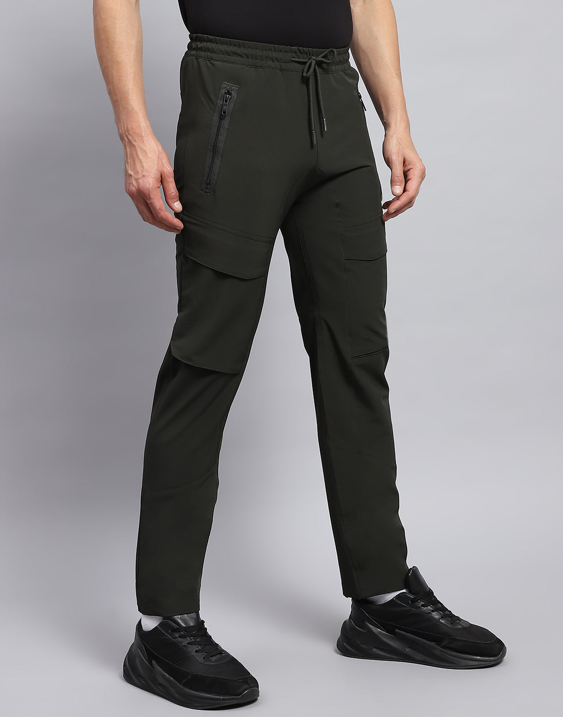 Rock.it Men Olive Solid Regular Fit Jogger