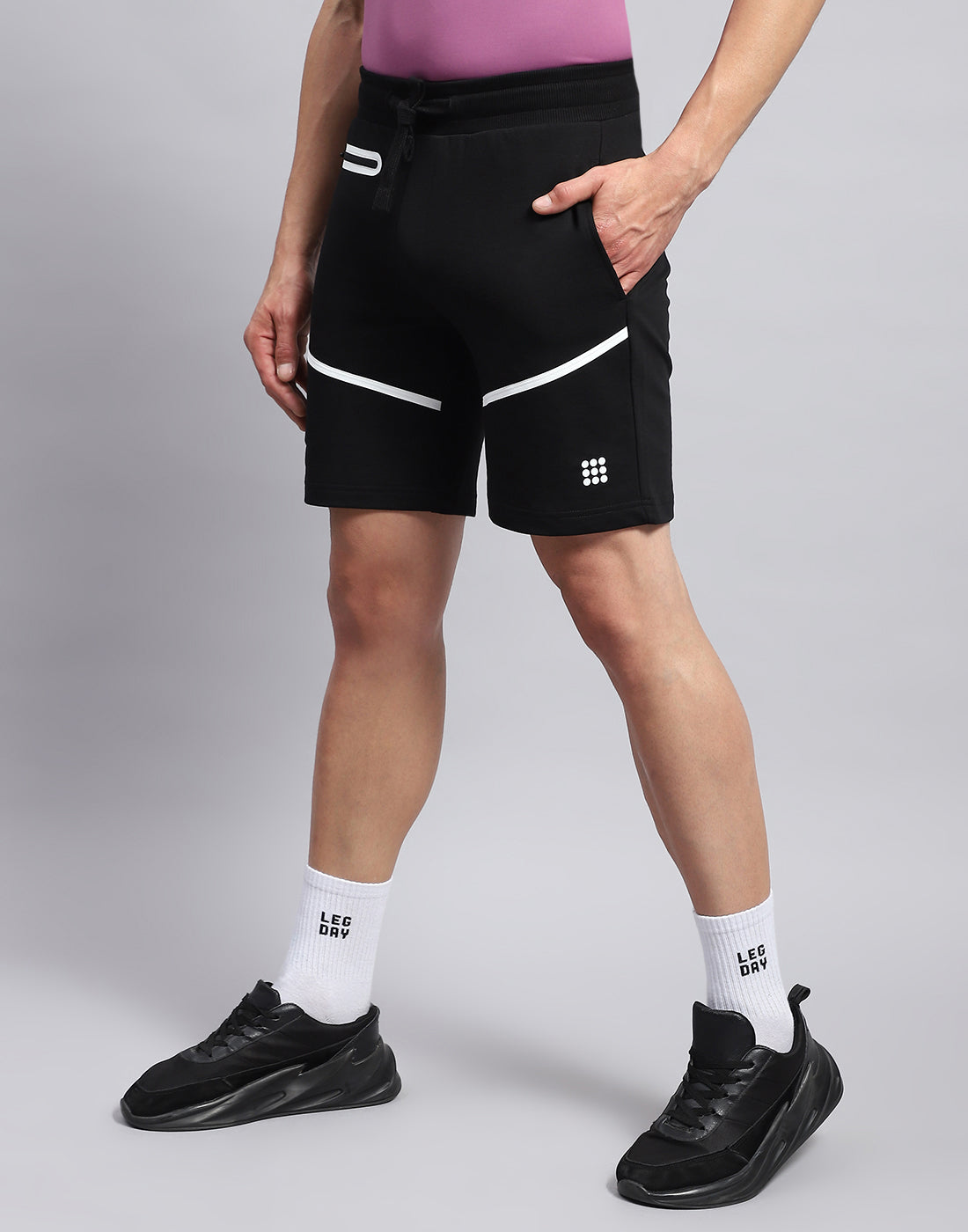 Rock.it Men Black Solid Smart Fit Short