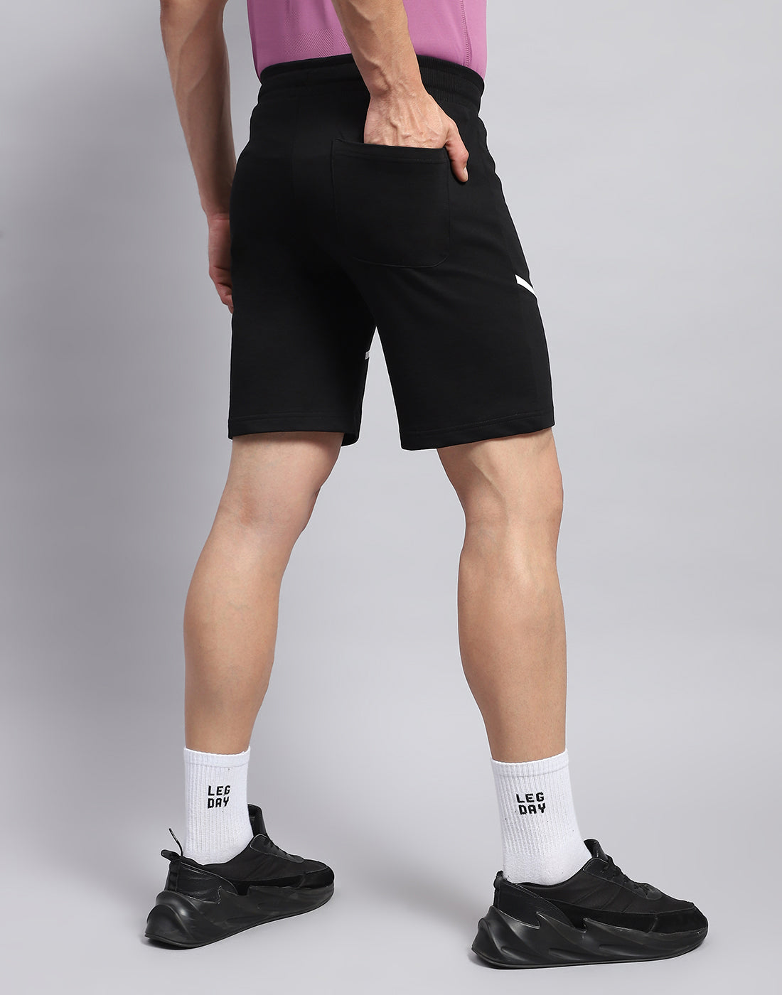 Rock.it Men Black Solid Smart Fit Short