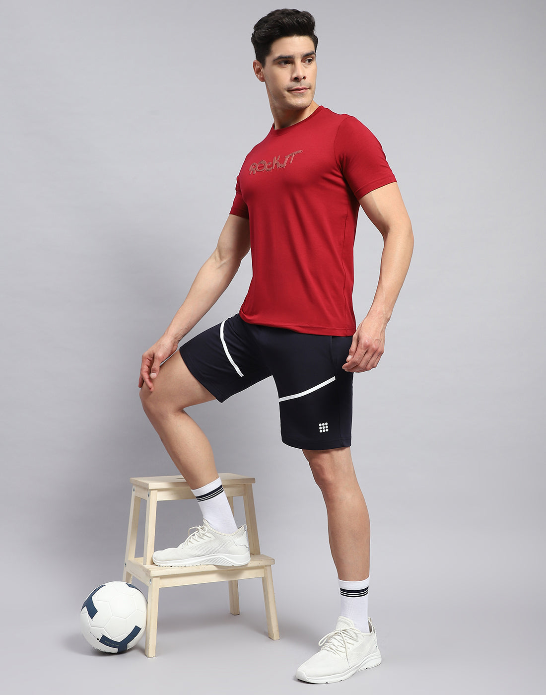 Rock.it Men Navy Blue Solid Smart Fit Short