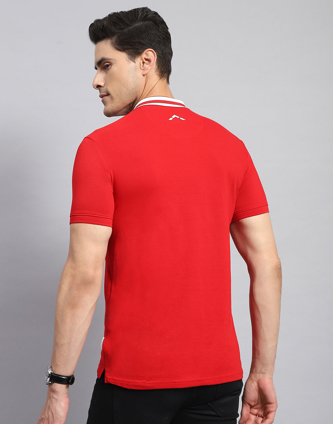 Rock.it Men Red Solid Collar Half Sleeve T-Shirt