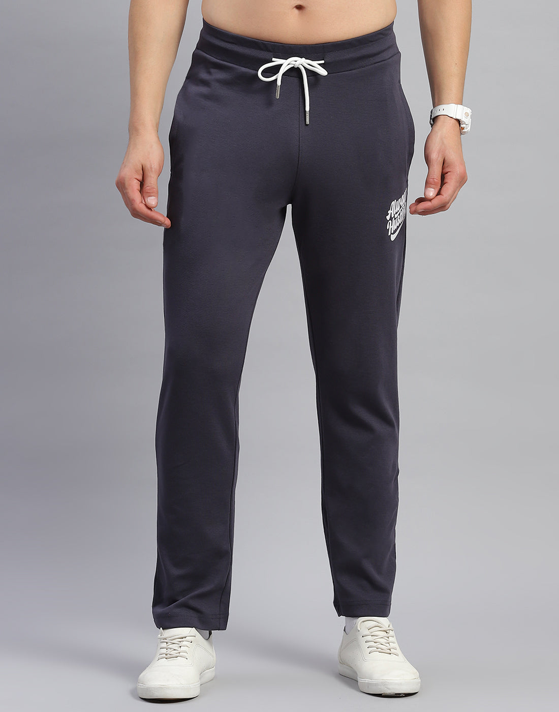 Rock.it Men Grey Solid Round Neck Half Sleeve Lower Set