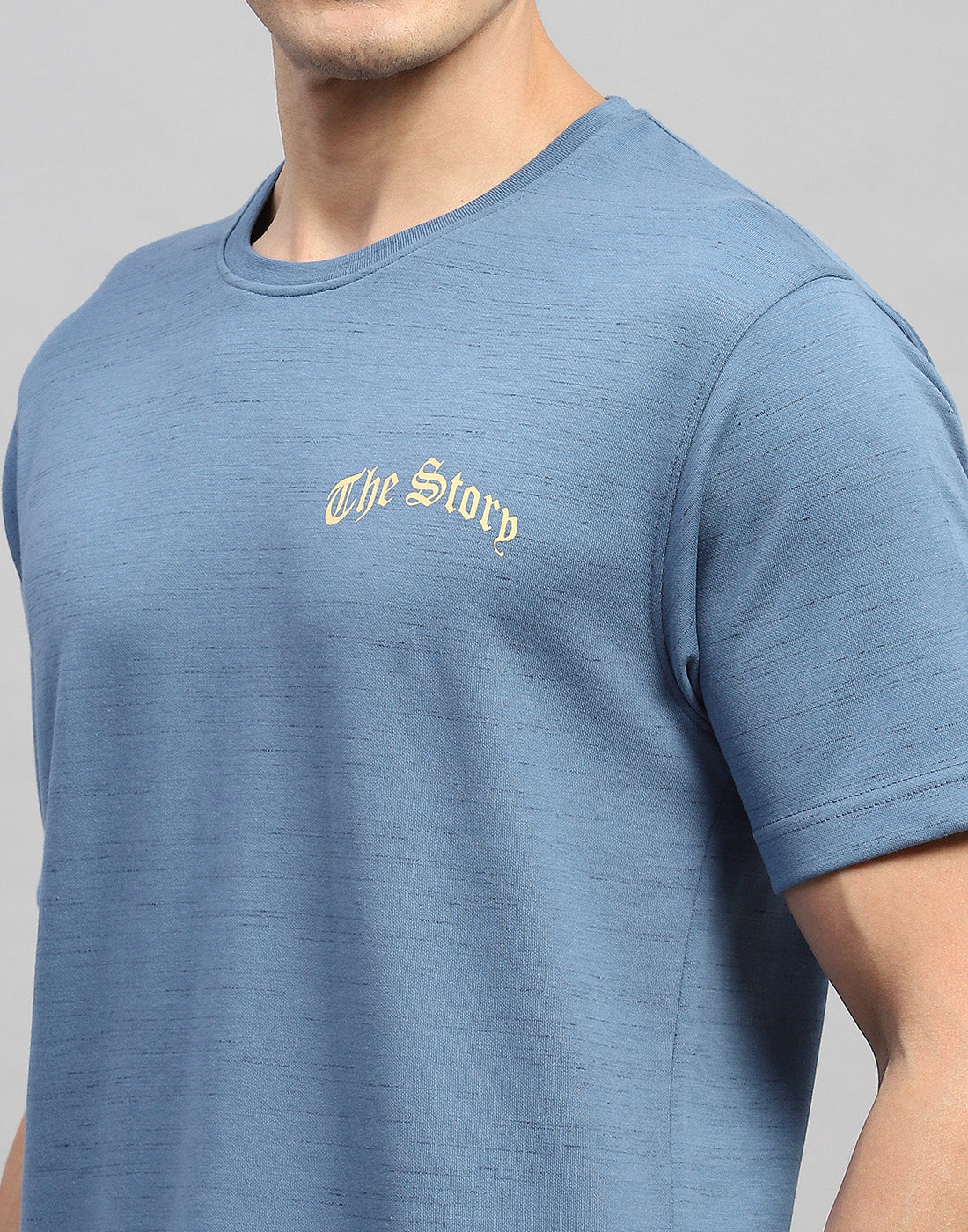 Rock.it Men Blue Solid Round Neck Half Sleeve Lower Set