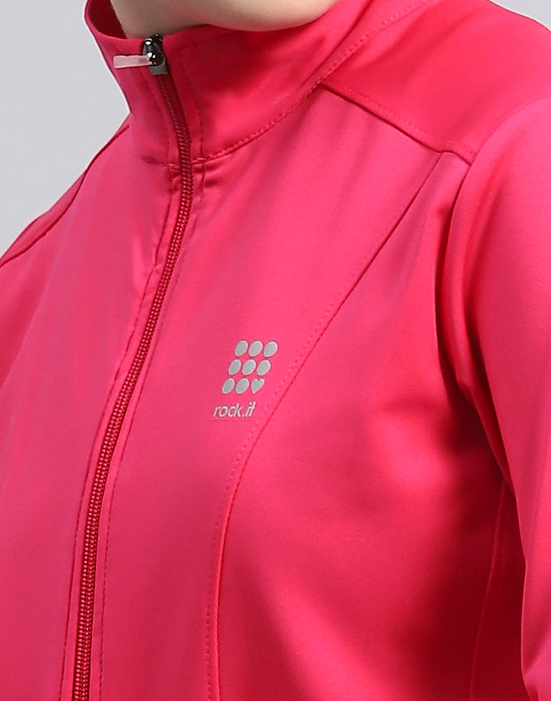 Rock.it Women Pink Solid Collar Full Sleeve Top