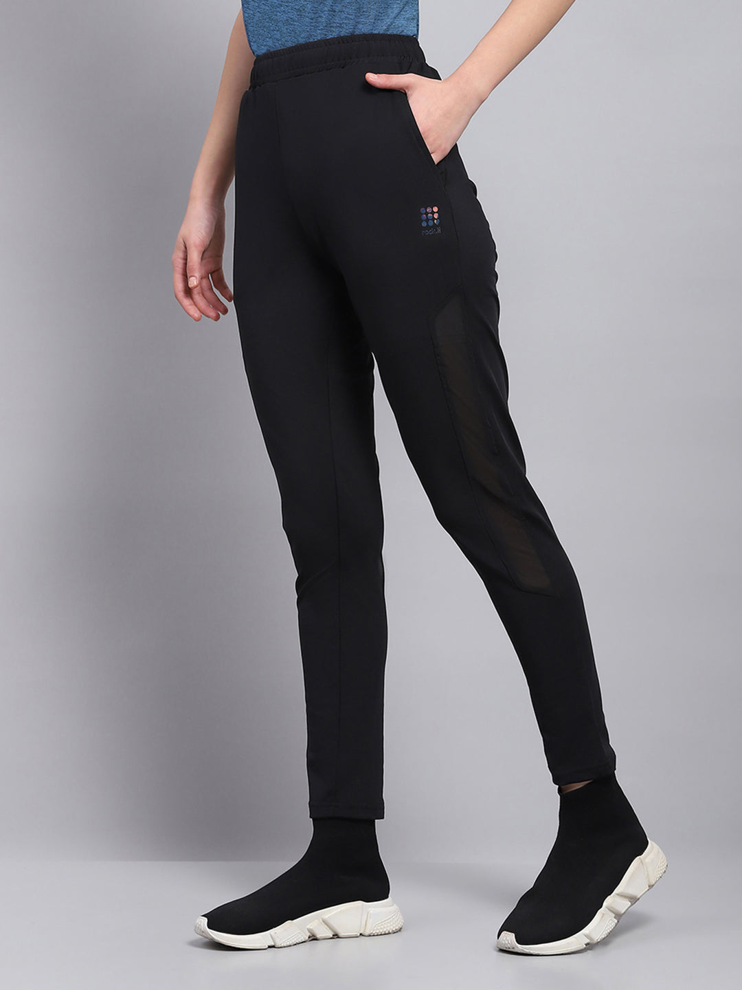 Rock.it Women Black Solid Regular Fit Lower