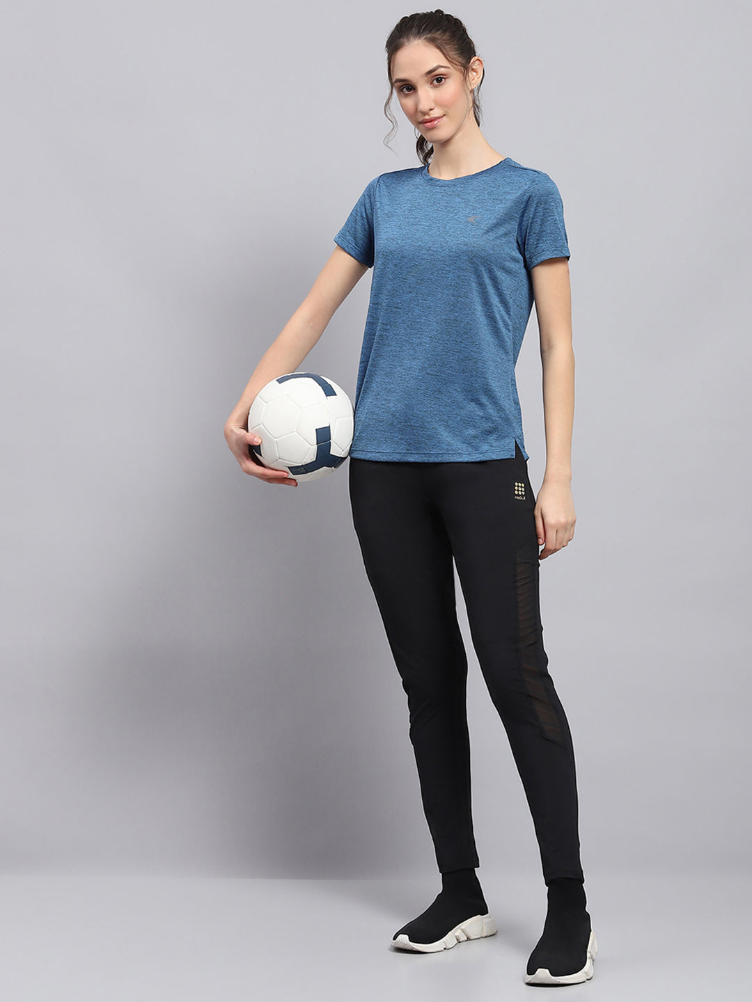 Rock.it Women Black Solid Regular Fit Lower