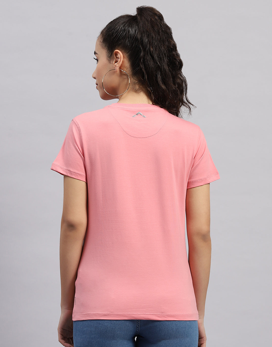 Rock.it Women Pink Solid Round Neck Half Sleeve Top