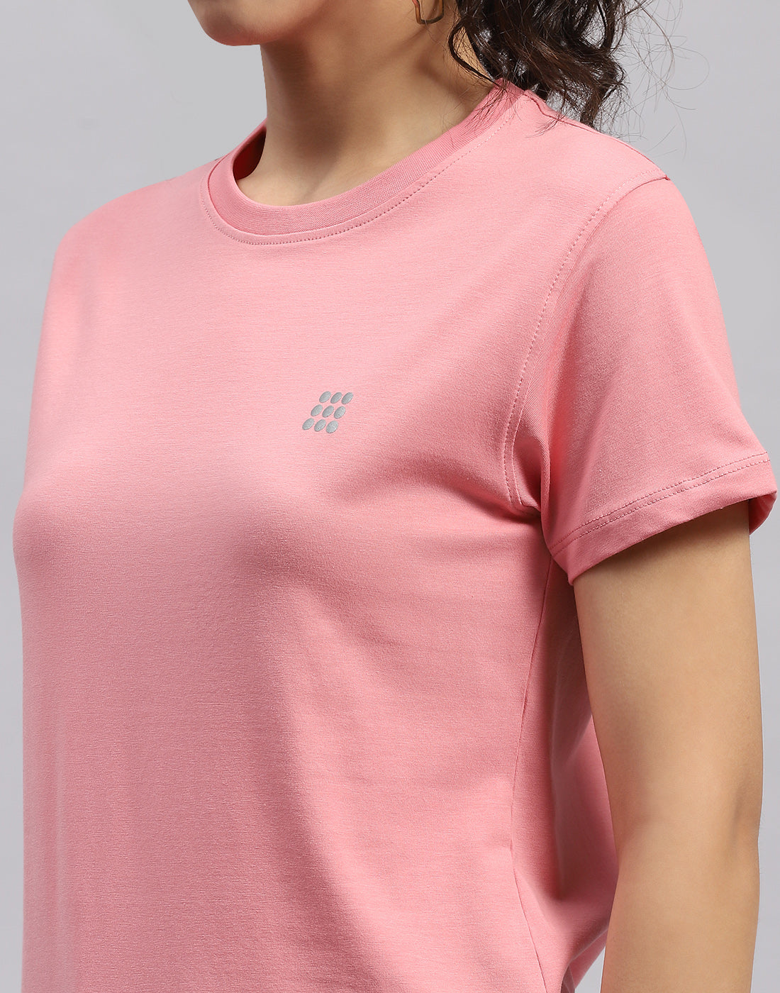 Rock.it Women Pink Solid Round Neck Half Sleeve Top