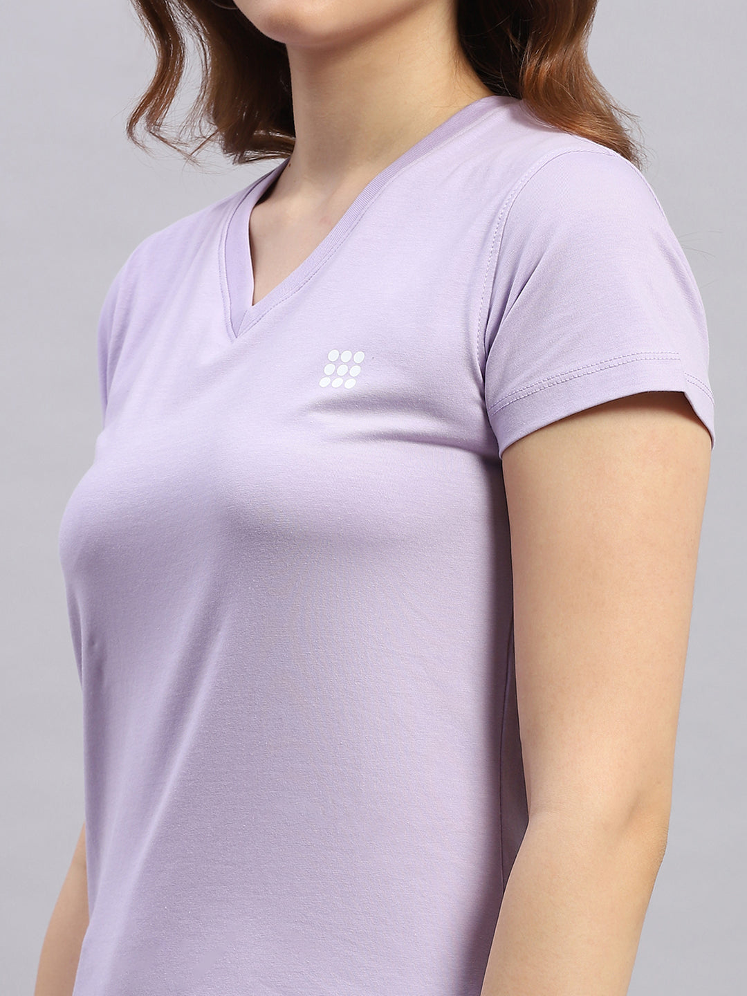 Rock.it Women Purple Solid V Neck Half Sleeve Top