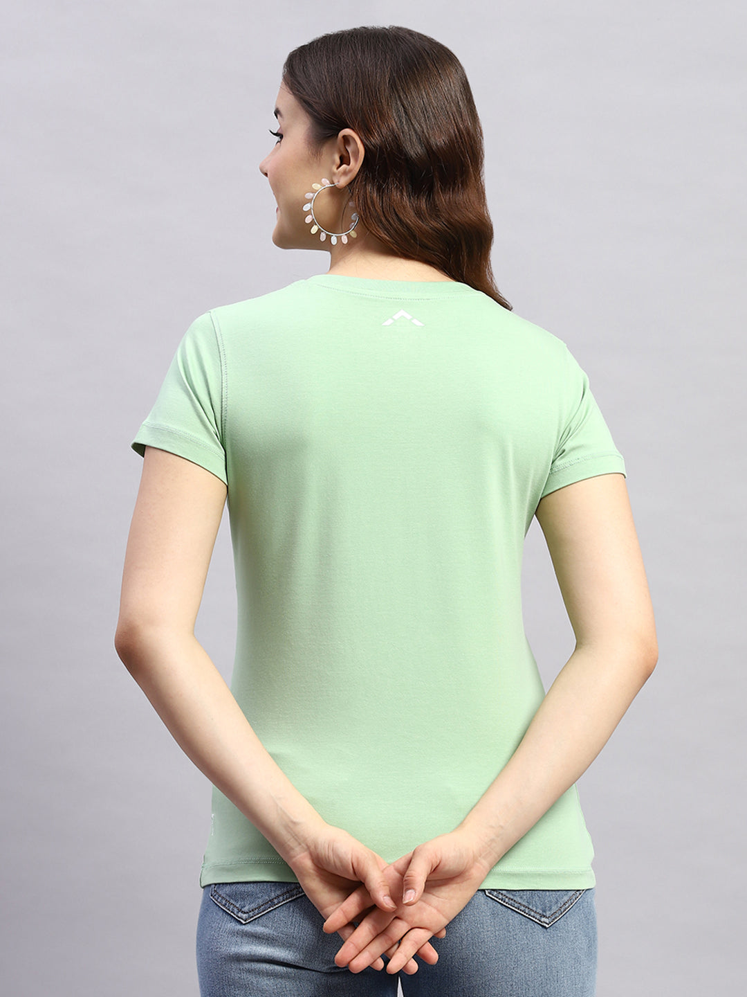Rock.it Women Green Solid V Neck Half Sleeve Top