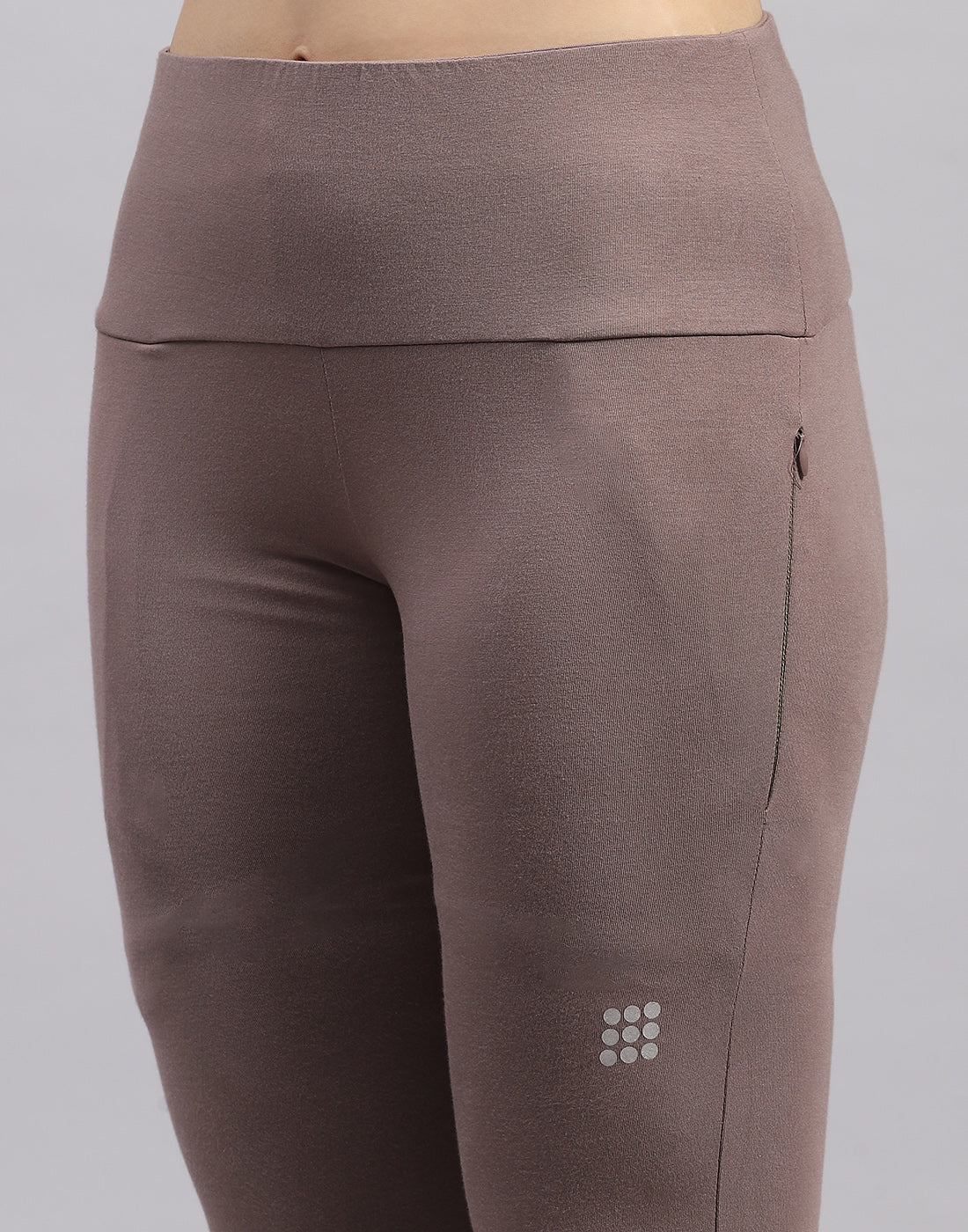 Rock.it Women Brown Solid Regular Fit Yoga Pant