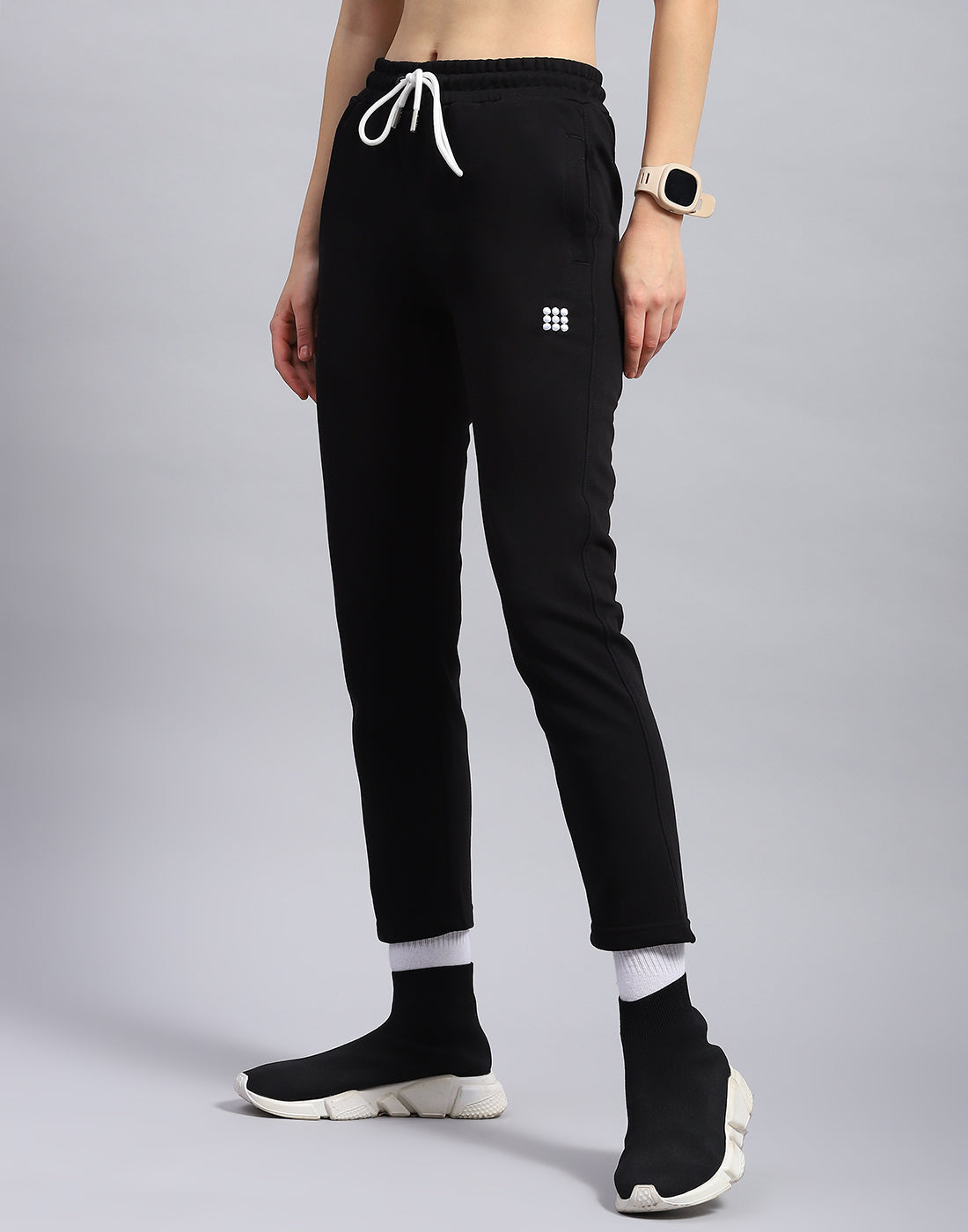 Rock.it Women Black Solid Regular Fit Lower