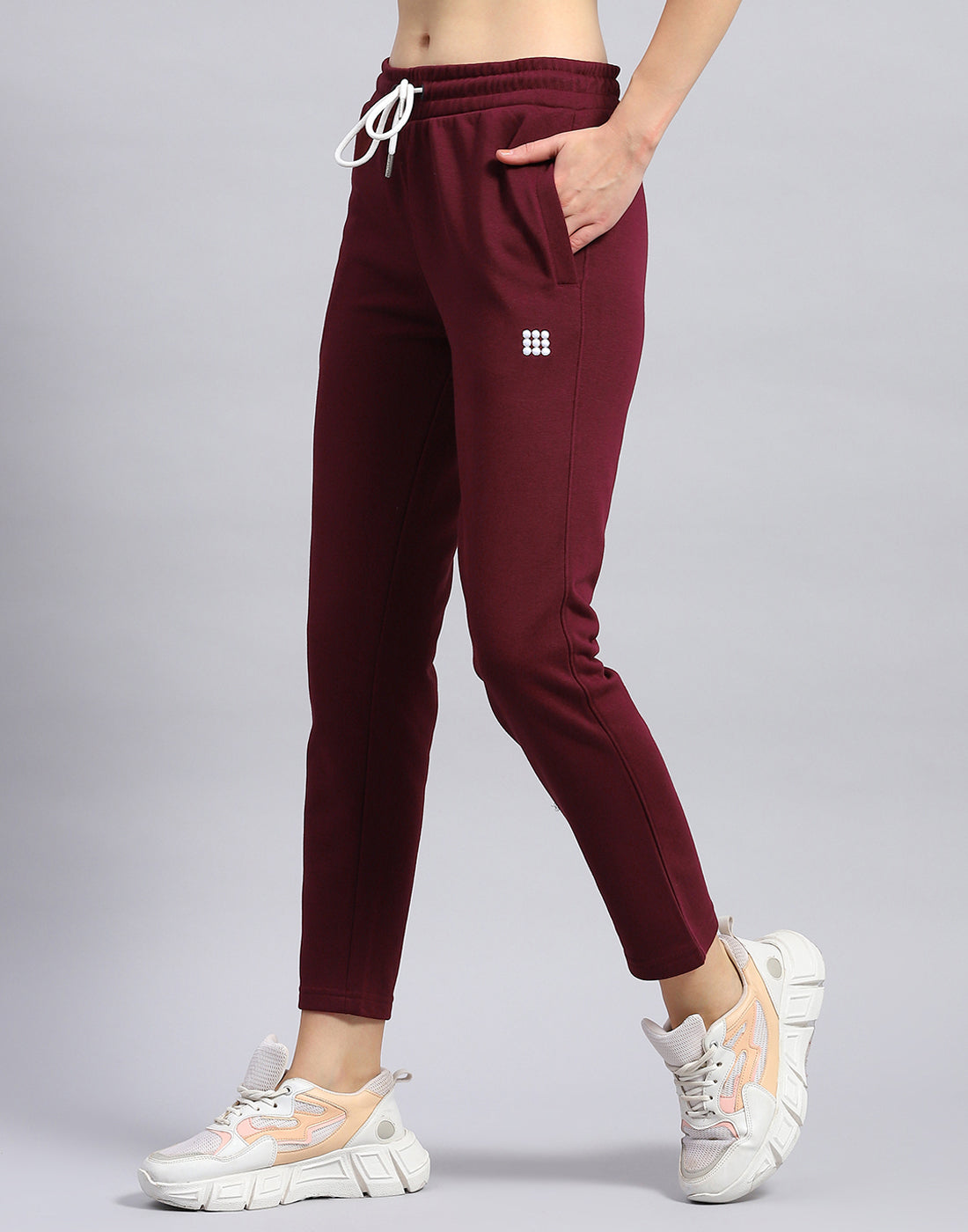 Rock.it Women Maroon Solid Regular Fit Lower