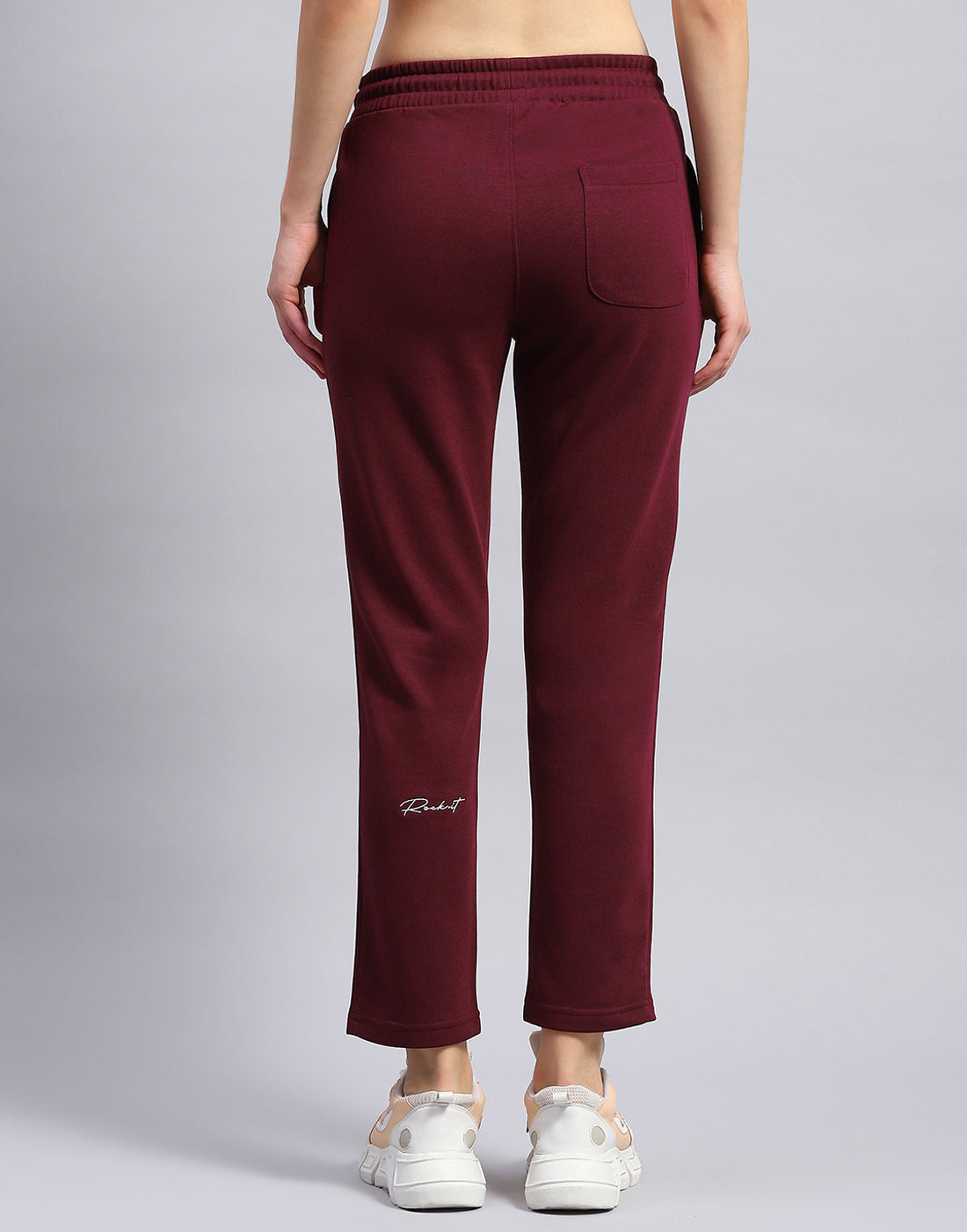 Rock.it Women Maroon Solid Regular Fit Lower