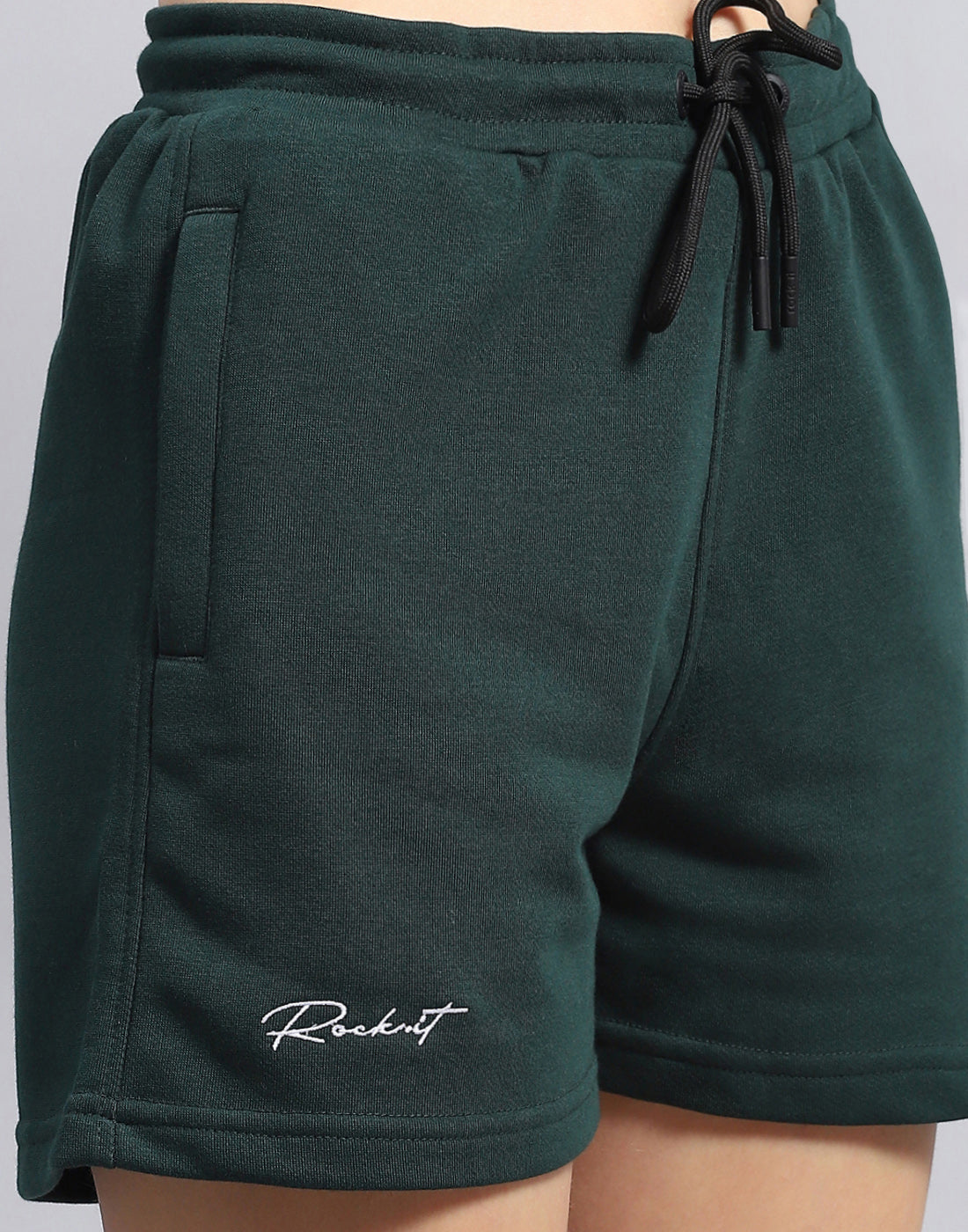 Rock.it Women Teal Blue Solid Regular Fit Short