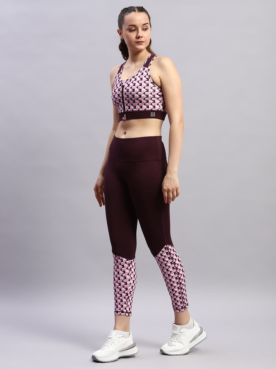 Rock.it Women Maroon Printed Band Collar Full Sleeve 3Pc Cords Set