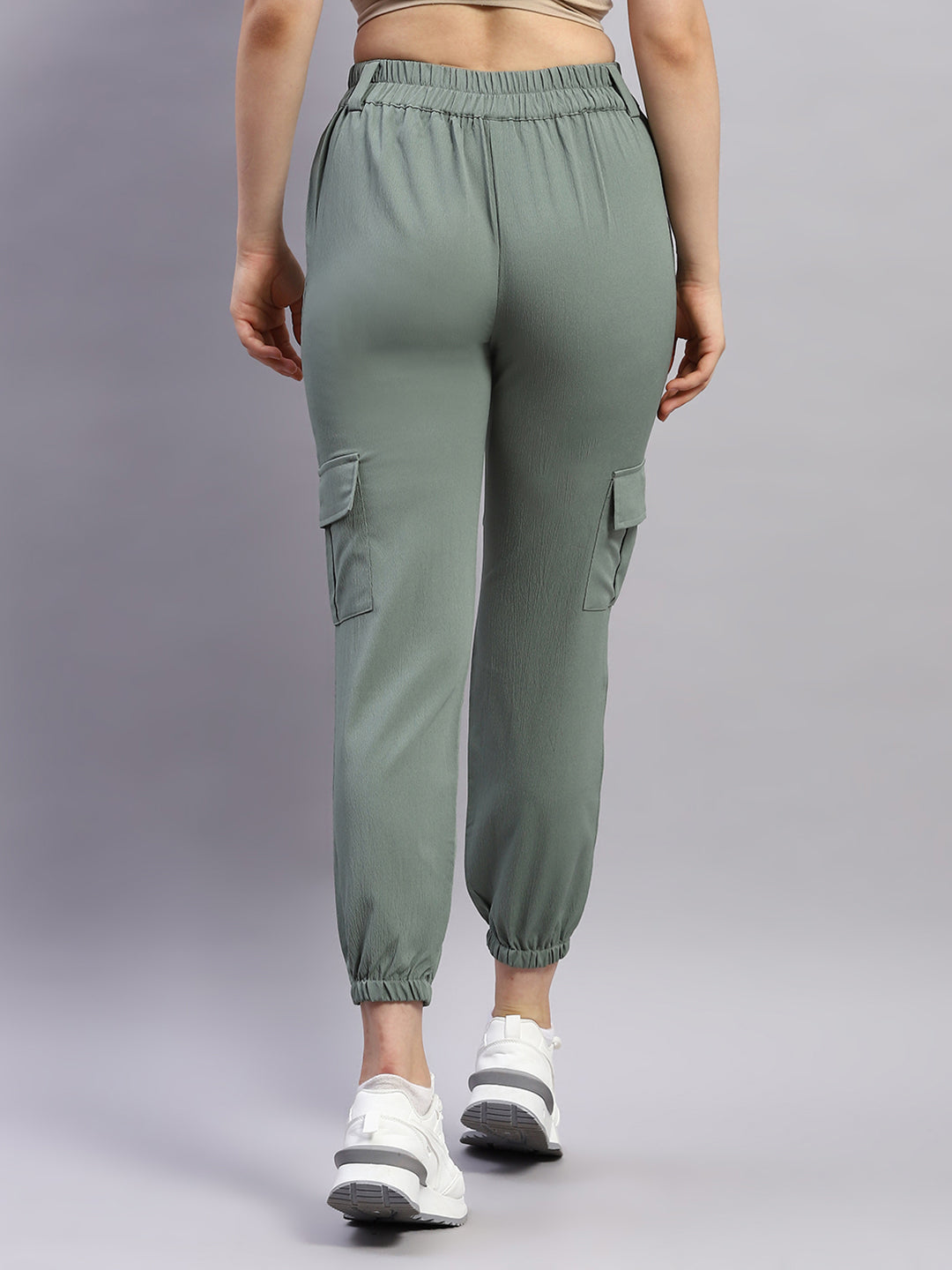 Rock.it Women Green Solid Regular Fit Lower